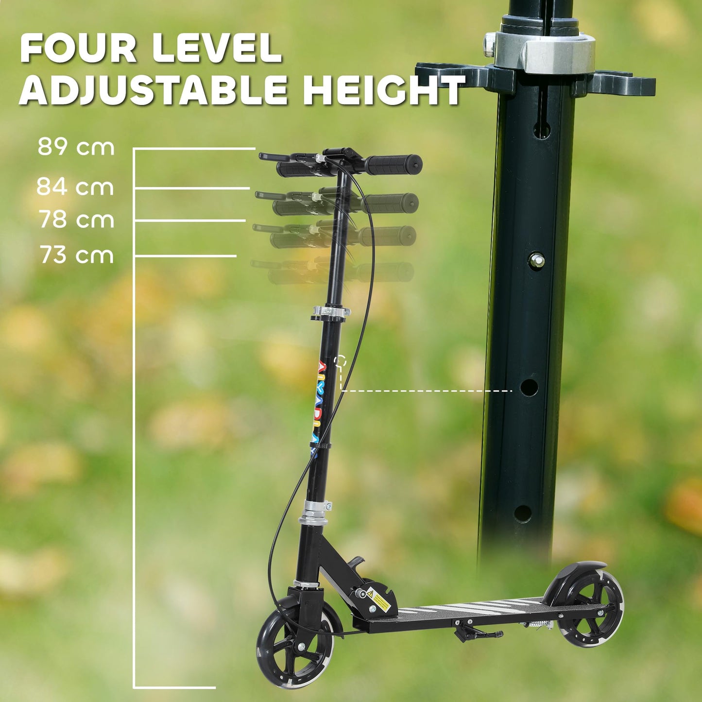 AIYAPLAY Kids Folding Scooter with LED Light-Up Wheels — Ages 3-8, Dual Brakes