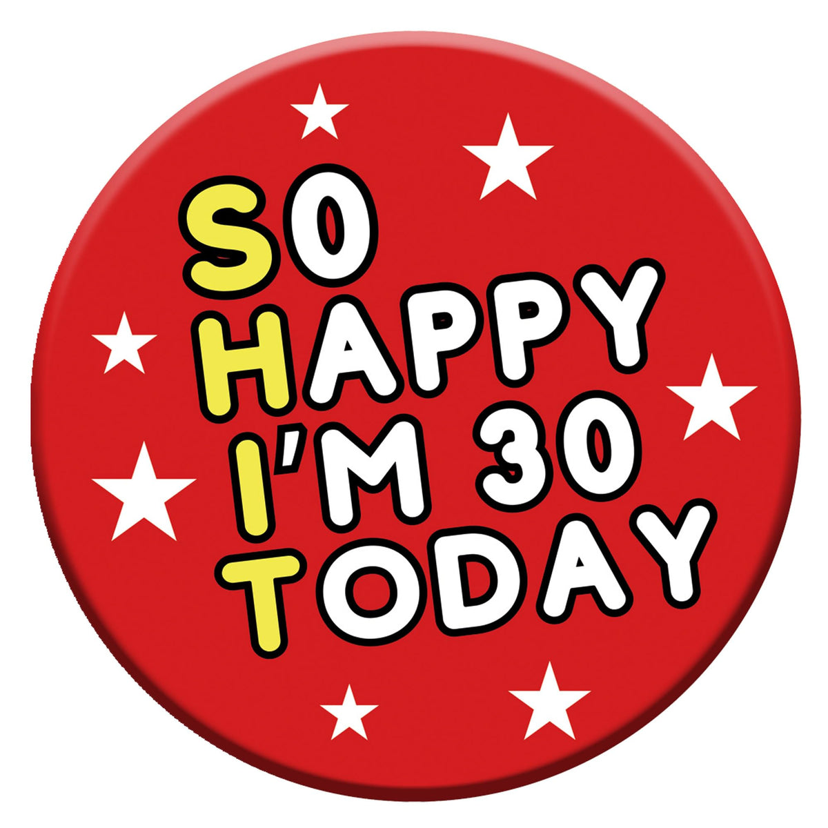 Birthday Badge 76mm With Metal Back