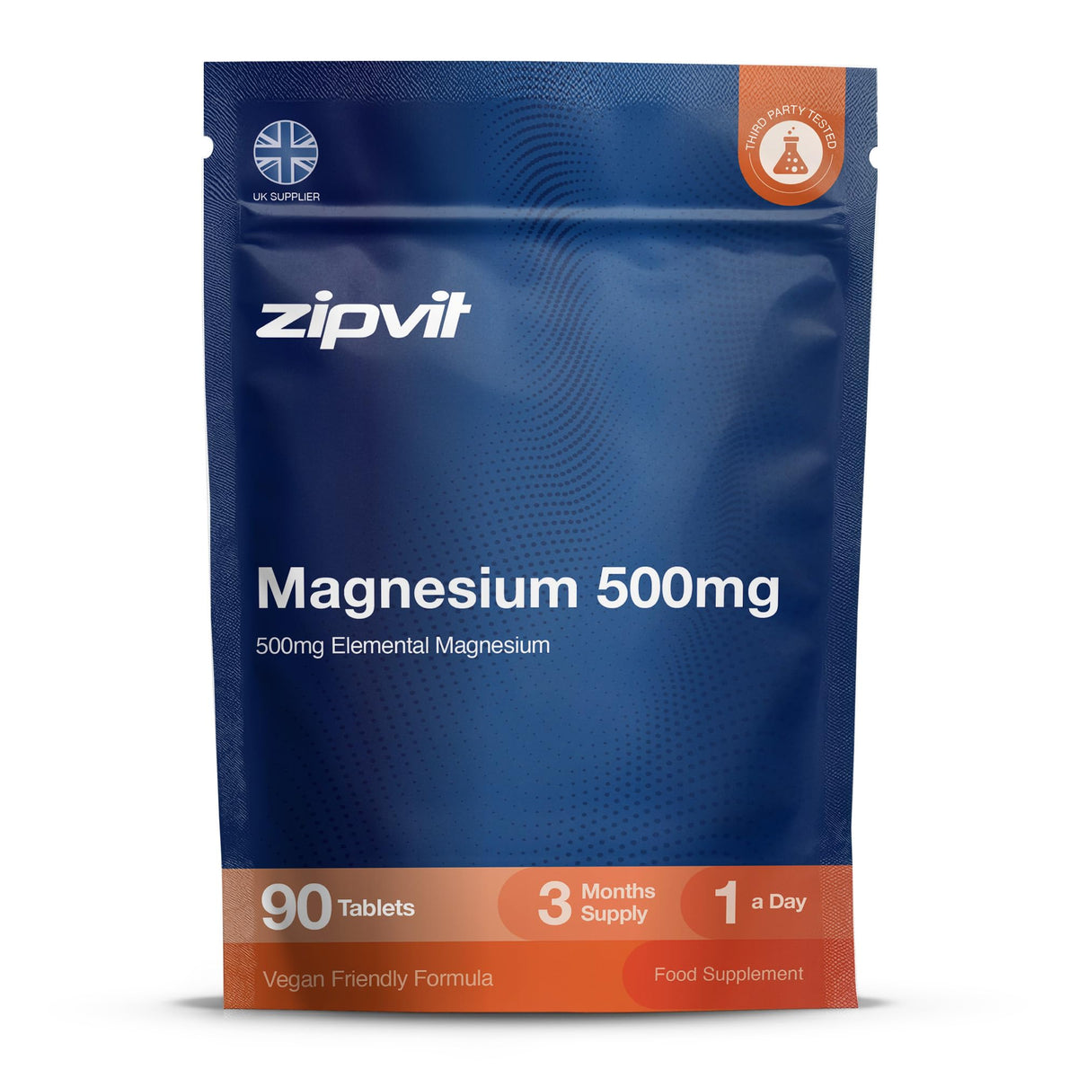 Zipvit Magnesium Glycinate 2000mg with Vitamin B6, 120 Tablets - Vegan