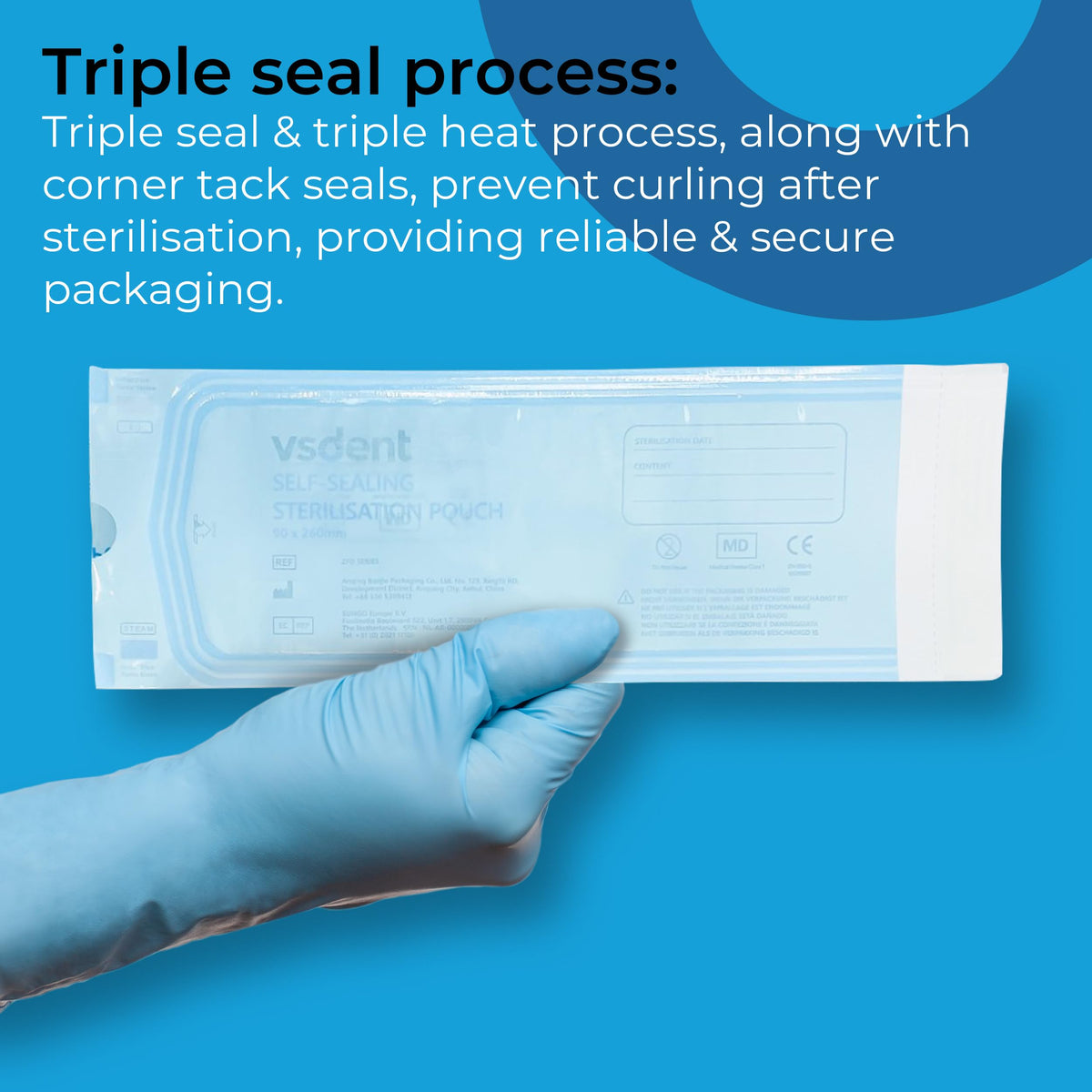 Self Sterilisation Pouches - 57x130mm (Pack Of 200)