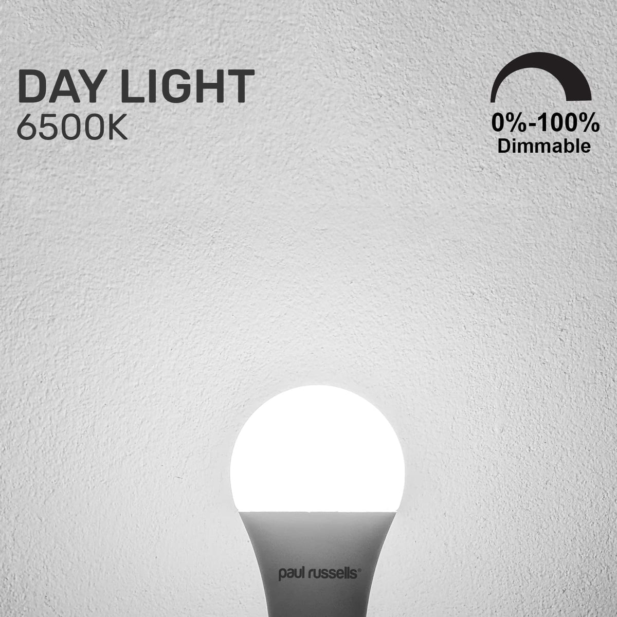 paul russells LED GLS - Dimmable Bayonet Light, 14W 1521 Lumens B22 A70 LED Bulbs, 100w Equivalent, 6500K Daylight, Dimmer Standard BC Energy Saving Ceiling Lightbulbs, 2 Pack