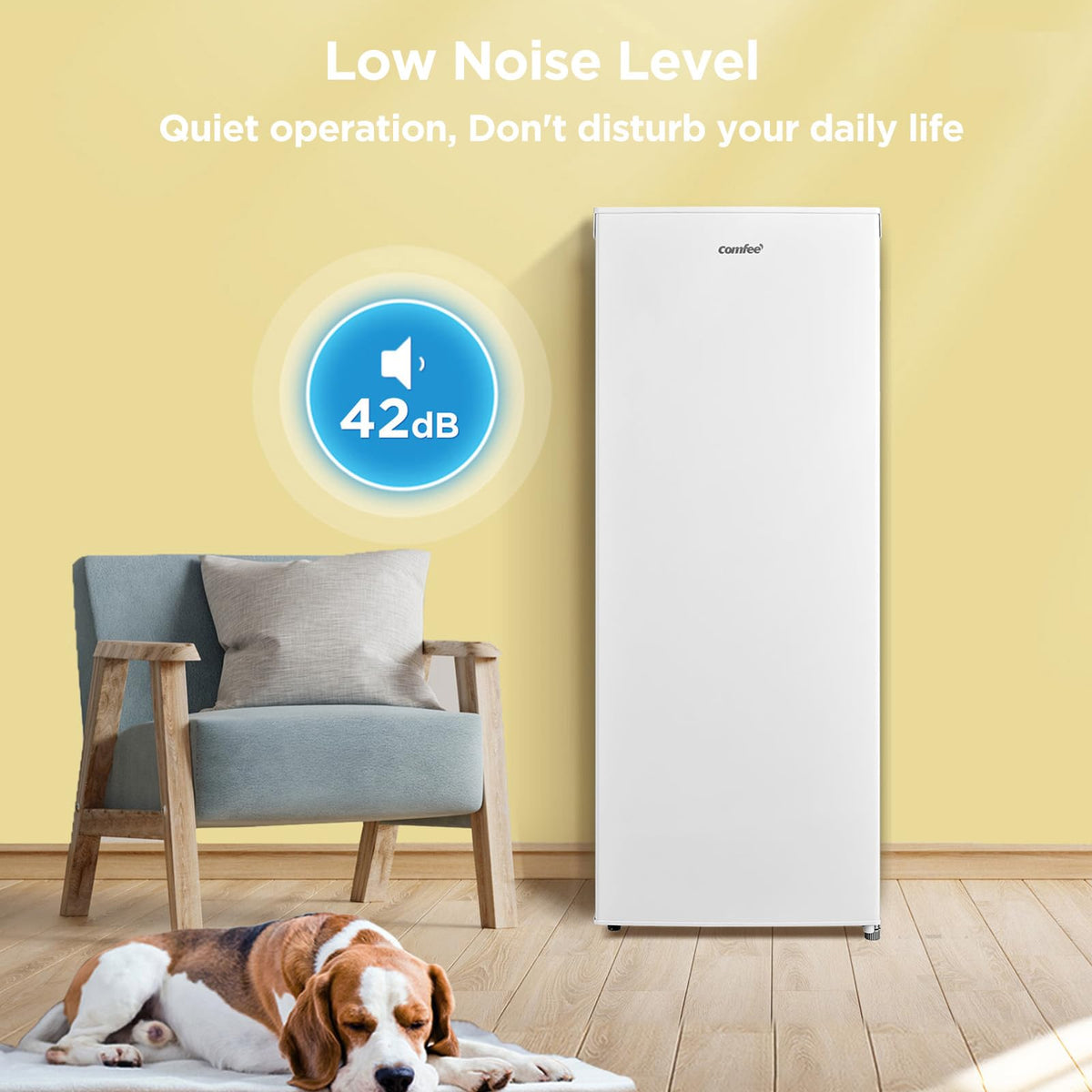 COMFEE' 60L Under Counter Freezer, 4-Star Freezing, RCU60WH2(E)