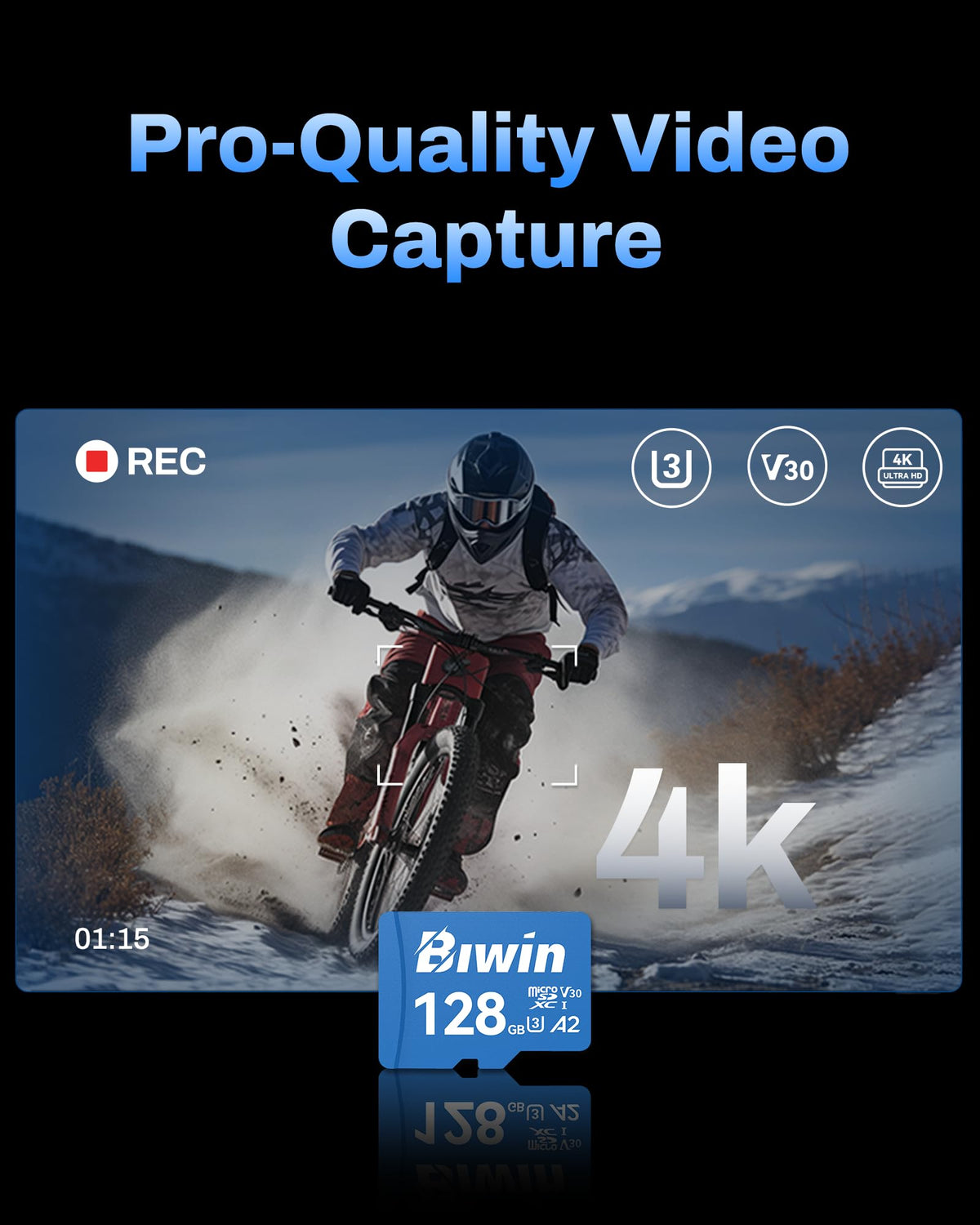 Biwin MS100 Micro SDXC Card 32GB, MicroSD UHS-I Memory Card, A1, V10, U1 Class 10, Up to 100 MB/s Read Speeds for Smartphones, Tablets, Home Security Camera and Dash Cams