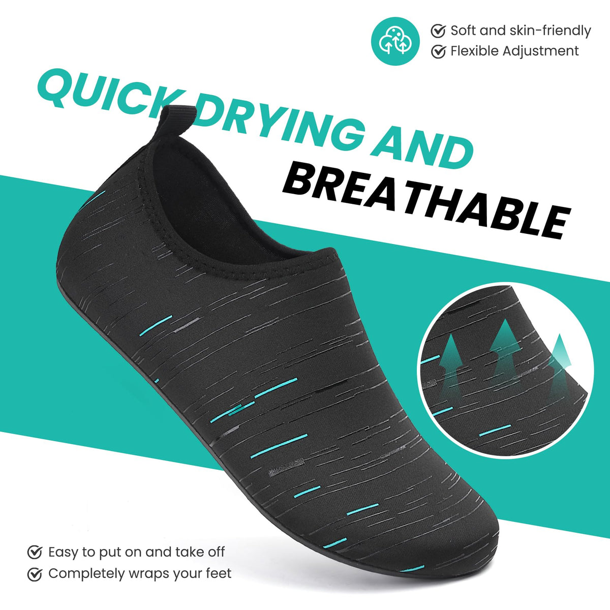 sportvibe Water Shoes Beach Swim Sea Shoes for Men Women