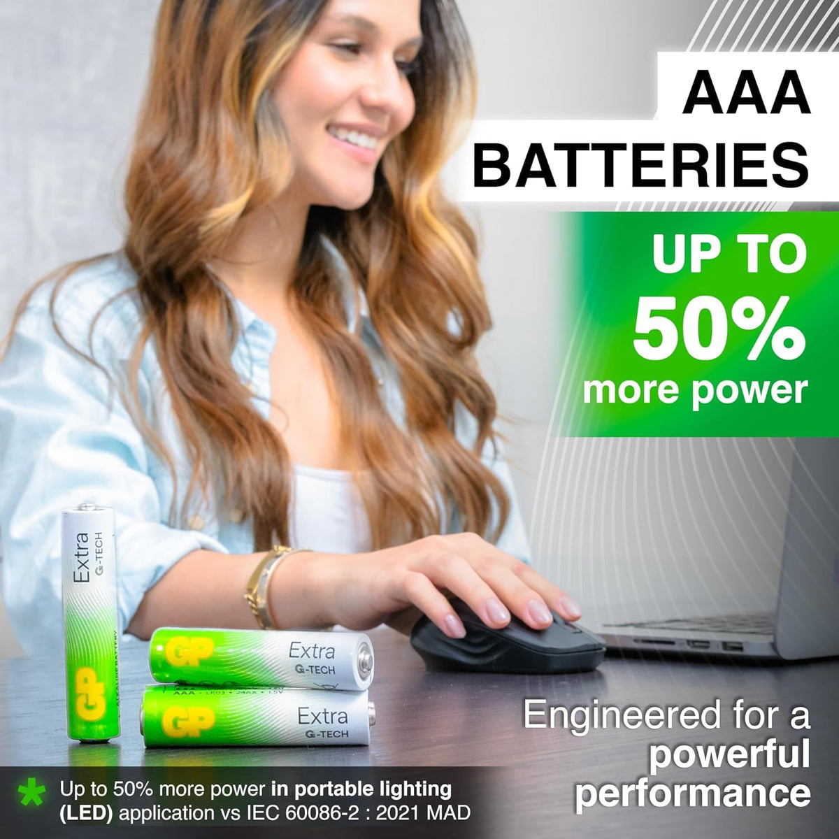 GP Extra AAA Batteries Bulk Pack of 36 1.5V Alkaline 10 Yr Life - Anti-Leak