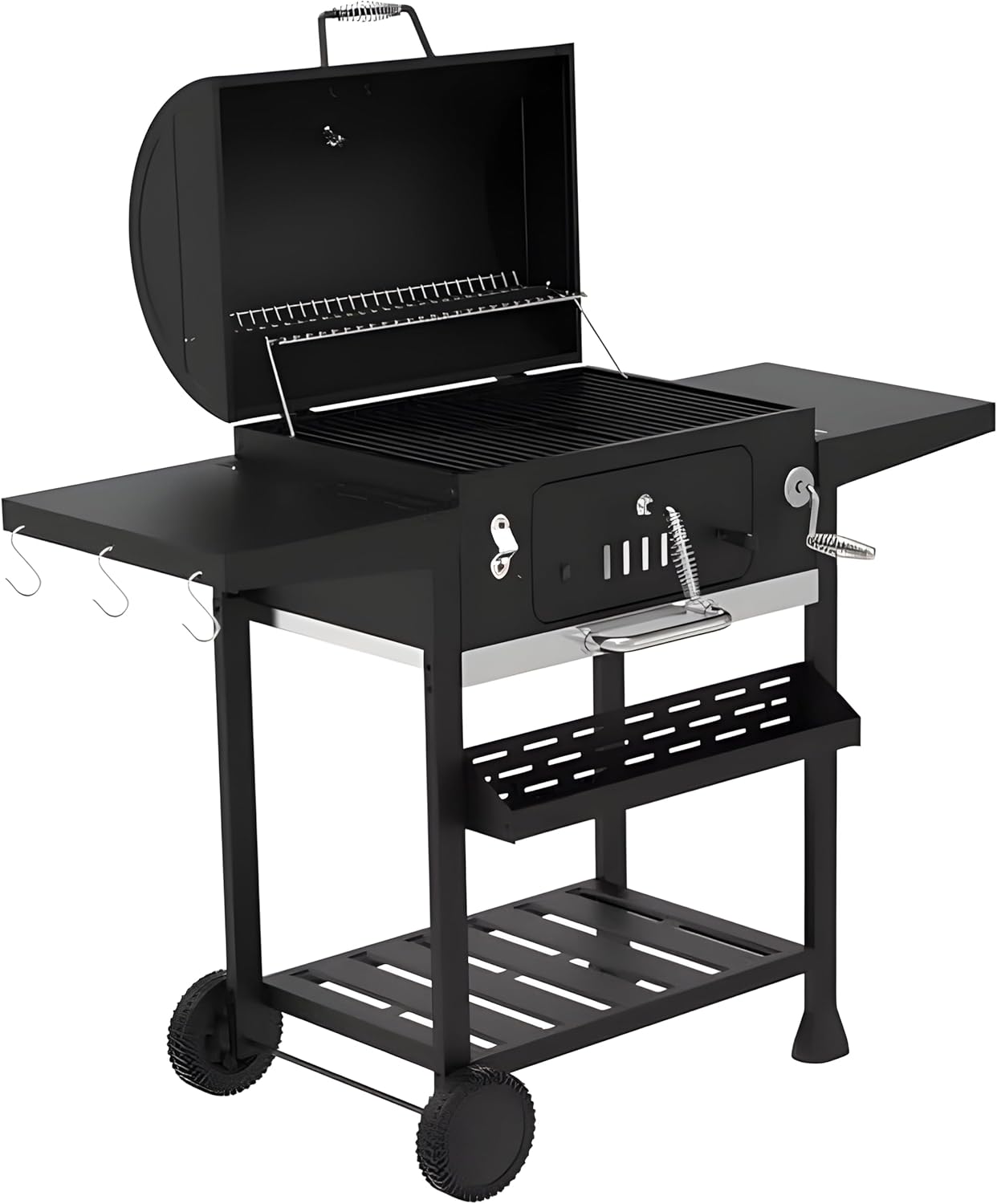 Campfire XL Outdoor Large Smoker Barbecue Charcoal Portable BBQ Grill Garden Shelf