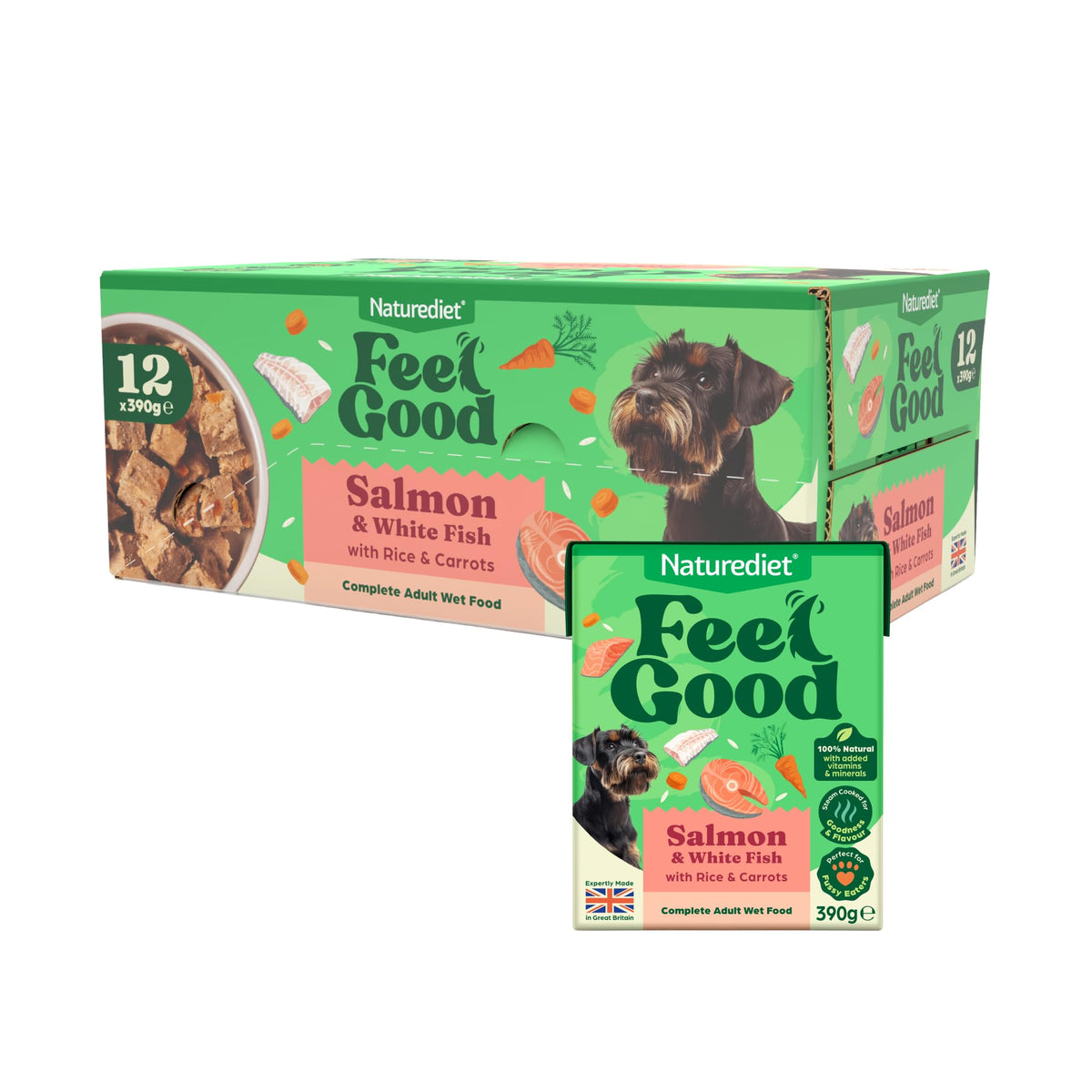 Naturediet Feel Good Wet Dog Food Selection Pack, 390g x 16 Cartons