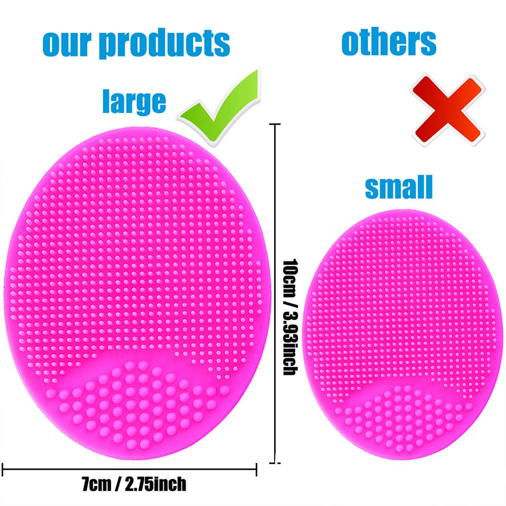 Baby Bath Brush, Baby Cradle Cap Brush, Silicone Massage Brush, Silicone Scrubbers Exfoliator Brush, Baby Skin Scrubbers Essential for Dry Skin, Cradle Cap and Eczema 2 Pack (Blue & Green)