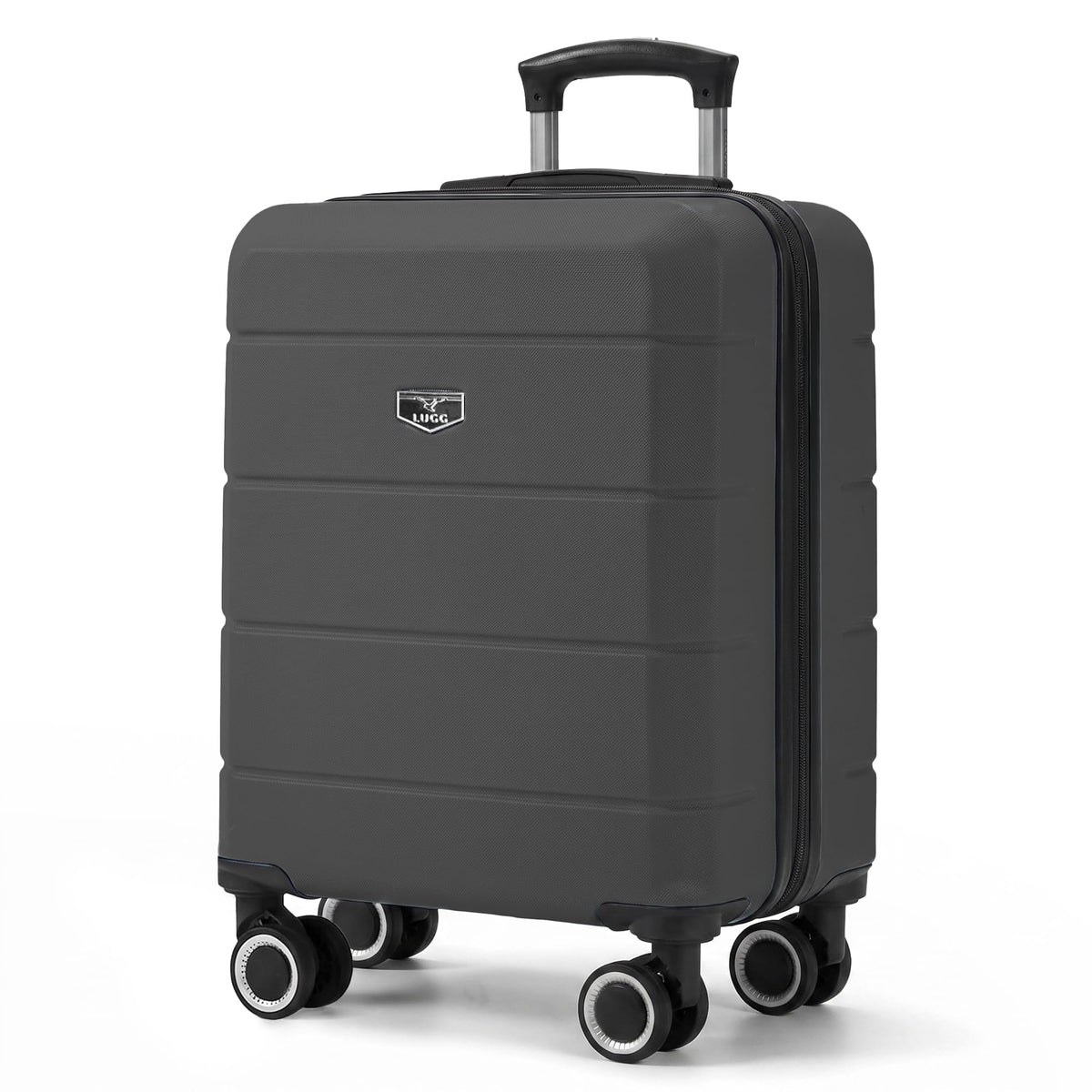 LUGG Jetset 40cm Suitcase 40x30x20cm, Ryanair Compatible Underseat Size, Hard Shell ABS, Spinner with Removable Wheels, Lightweight Travel Luggage, 1 Year Warranty