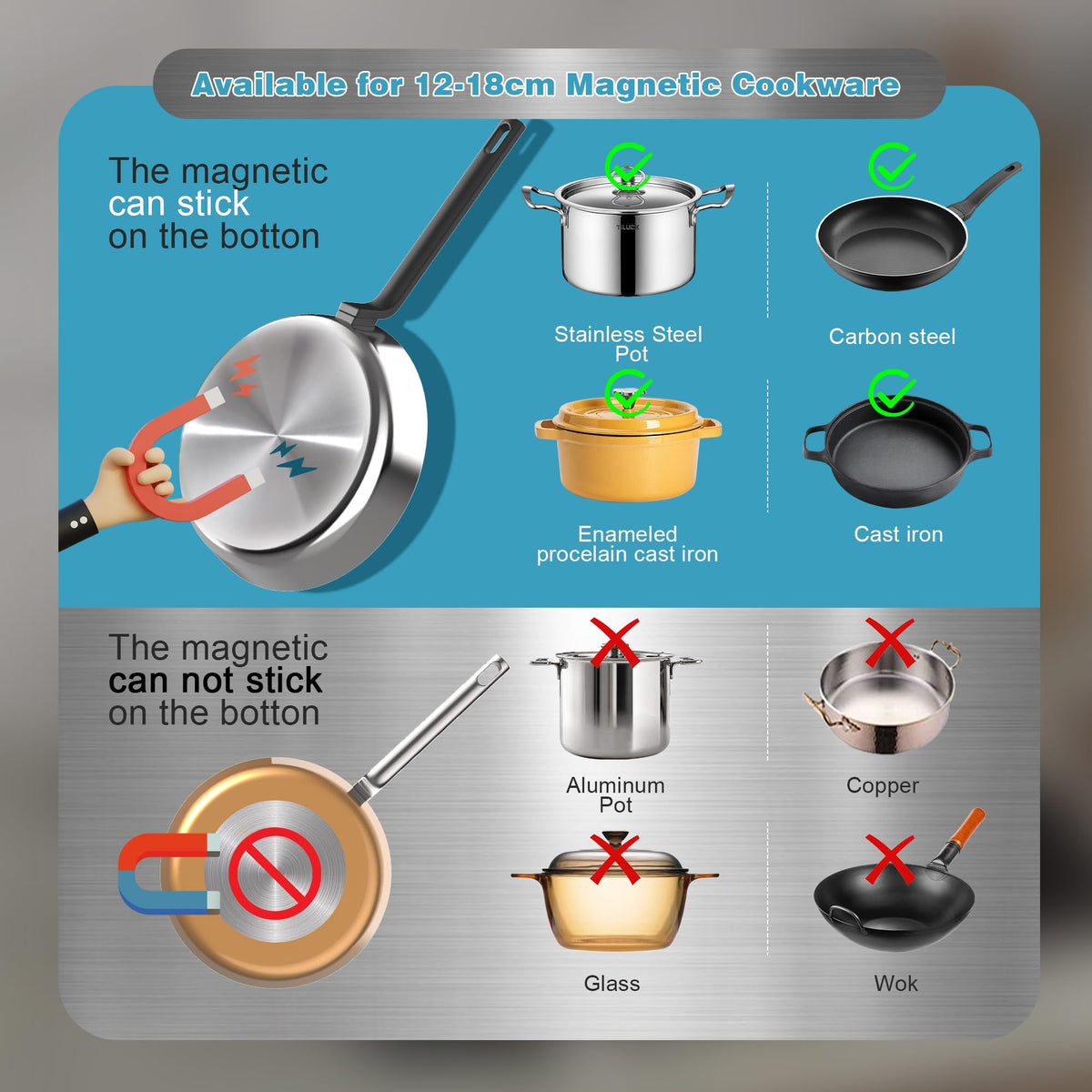 Hobsir Induction Hob with Flex Zone, Built-in Electric Hob 4 Burners 60 cm