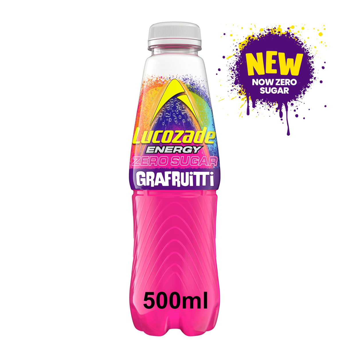 Lucozade Energy Zero Pink Lemonade 380ml (Pack of 4)