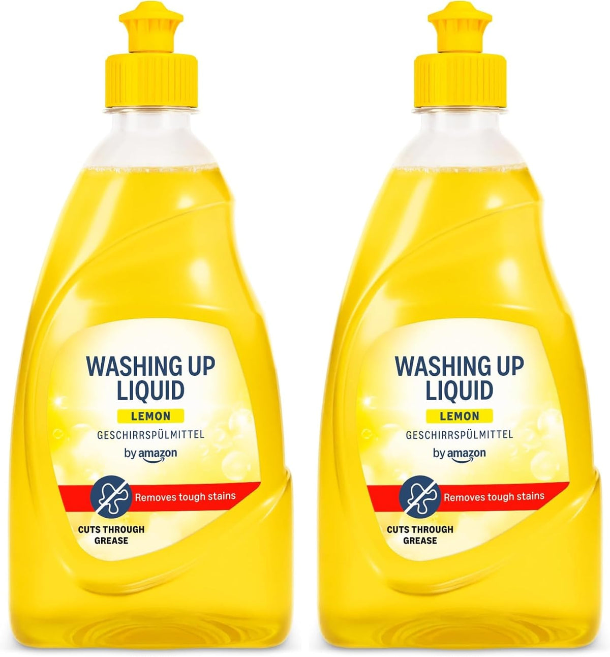 byAmazon Washing Up Liquid, Lemon 500ml (Pack of 2)