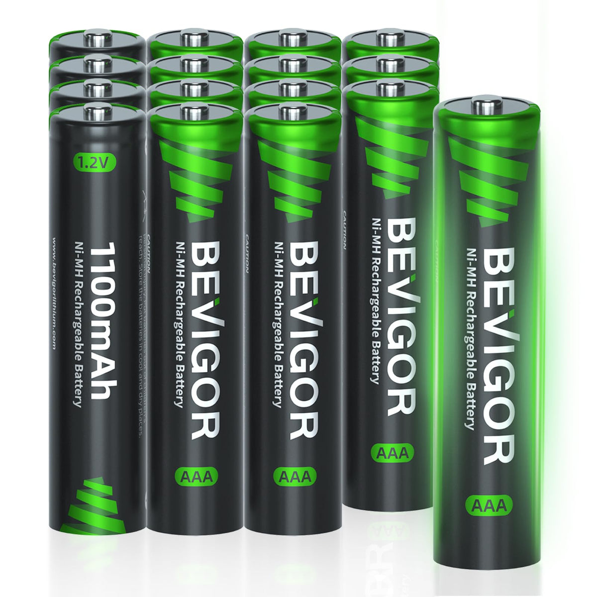 BEVIGOR AA Rechargeable Batteries 8 Pack, 1500 Cycles 2800mAh 1.2V High Capacity AA Ni-MH Rechargeable Batteries, Precharged