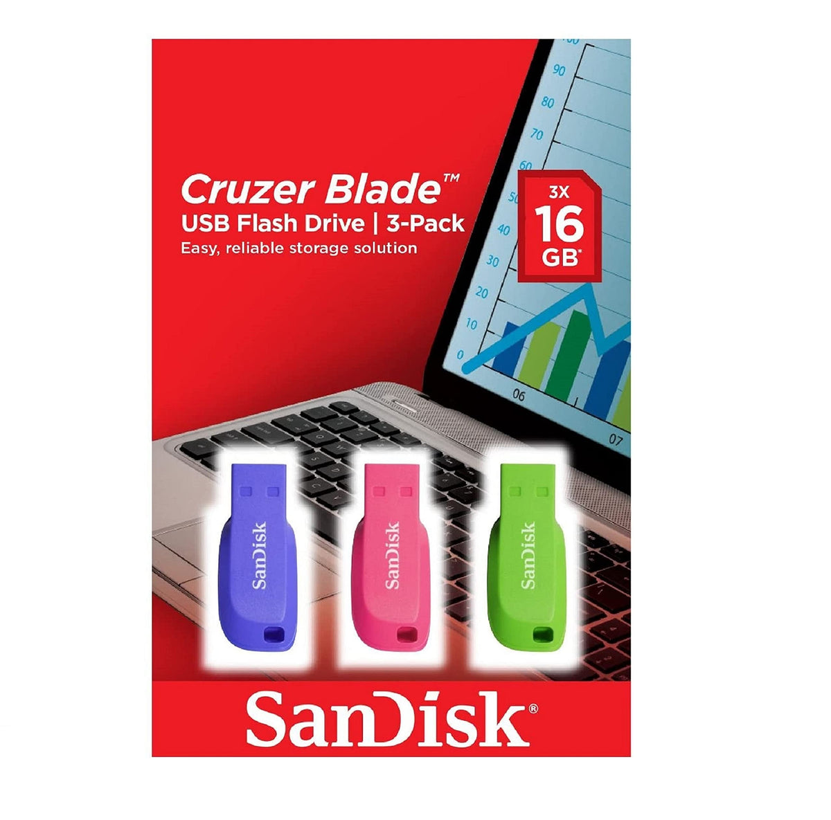 SanDisk 128GB Cruzer Blade USB 2.0 Flash Drive