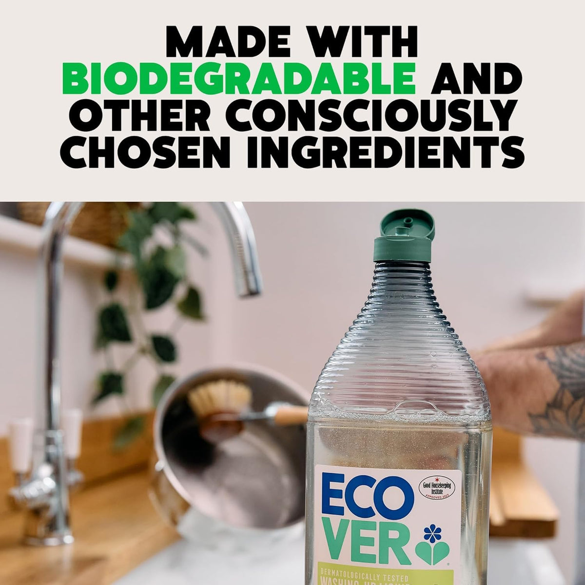 Ecover | Washing Up Liquid Zero | 6 x 450ml