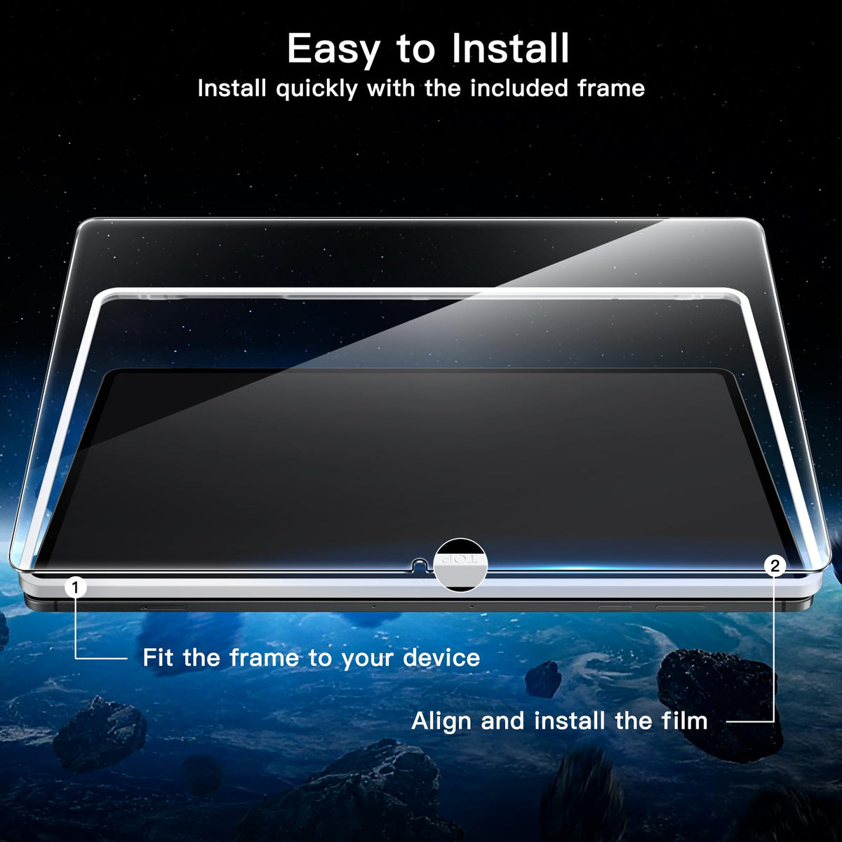 JETech Screen Protector for Galaxy Tab S10 Lite/S10 FE/S9 FE/S9, 2-Pack