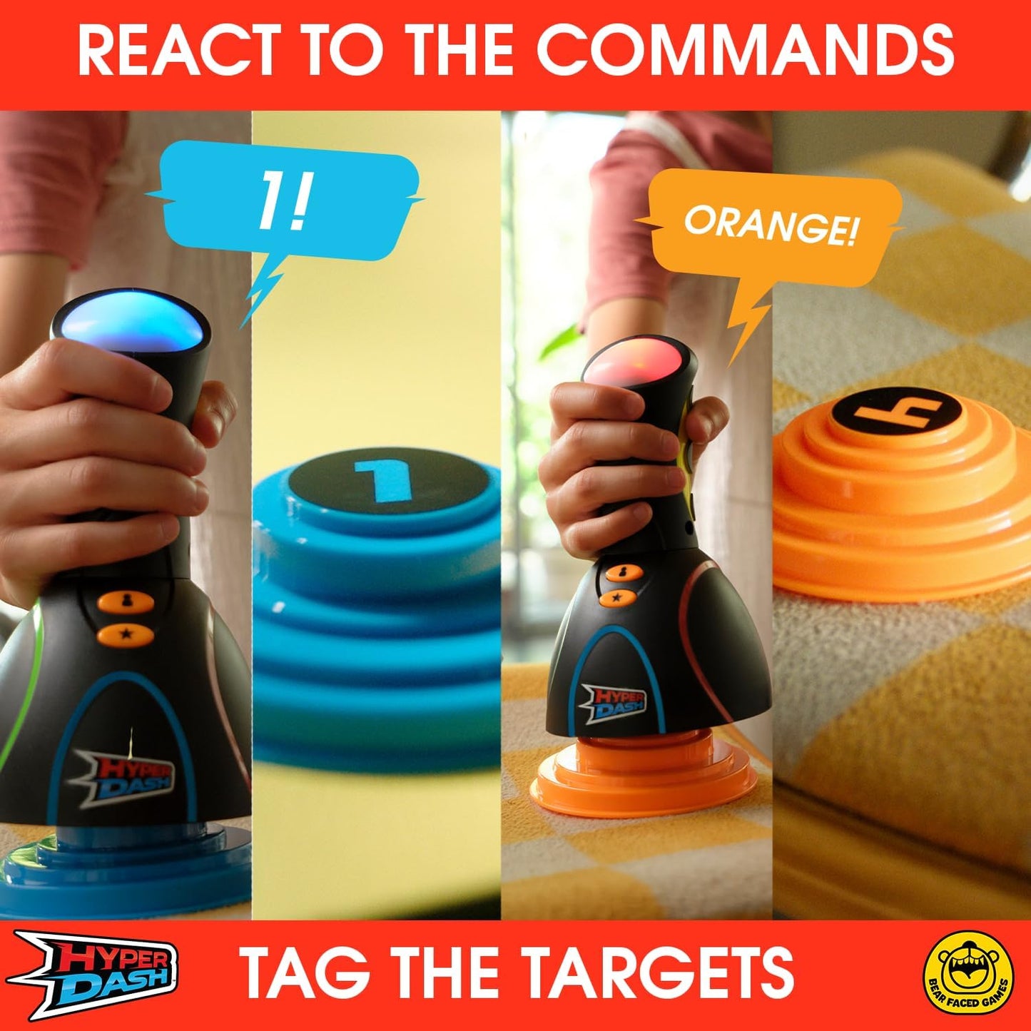 Reaction Game and Fitness in one, combines reaction agility and speed challenges, Indoor & Outdoor use, Age 6+