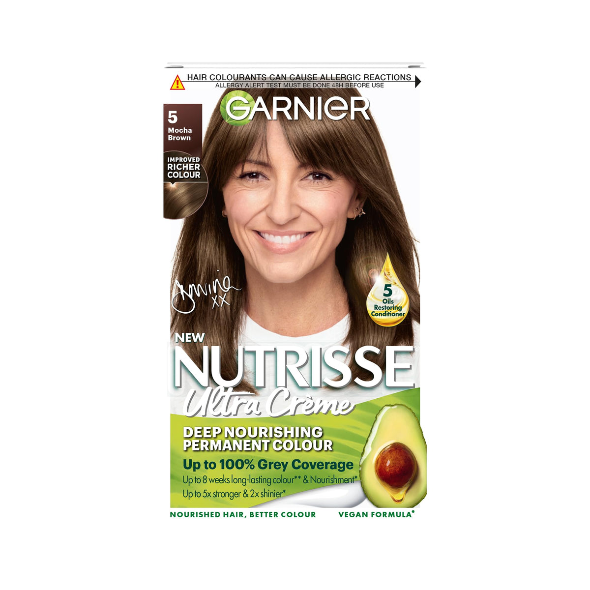 Garnier Nutrisse Ultra Color Permanent Hair Dye, 4.15 Iced Coffee Brown