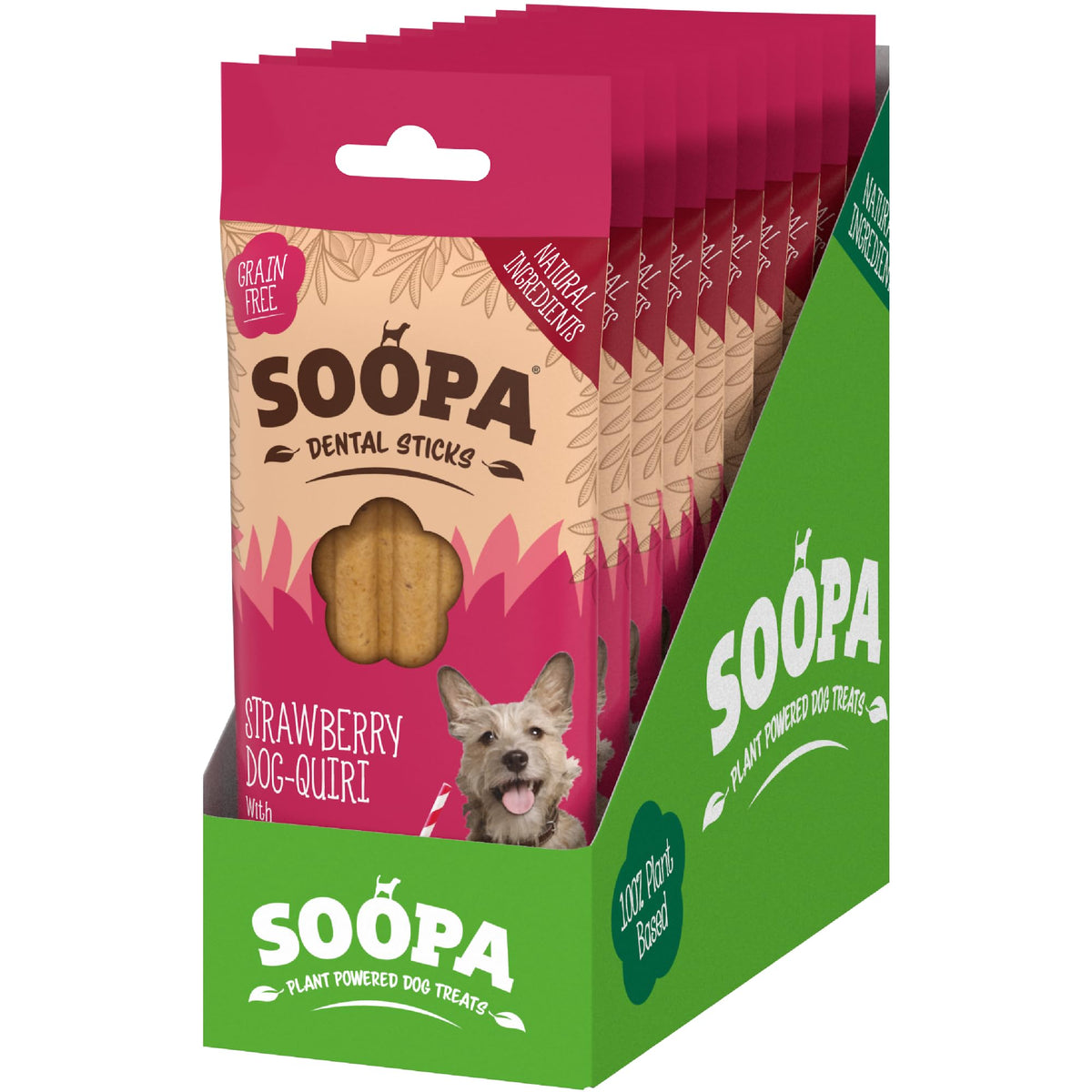 Soopa Carrot & Pumpkin Dog Dental Sticks, Chews to Clean Teeth, 100 g, 1-Pk