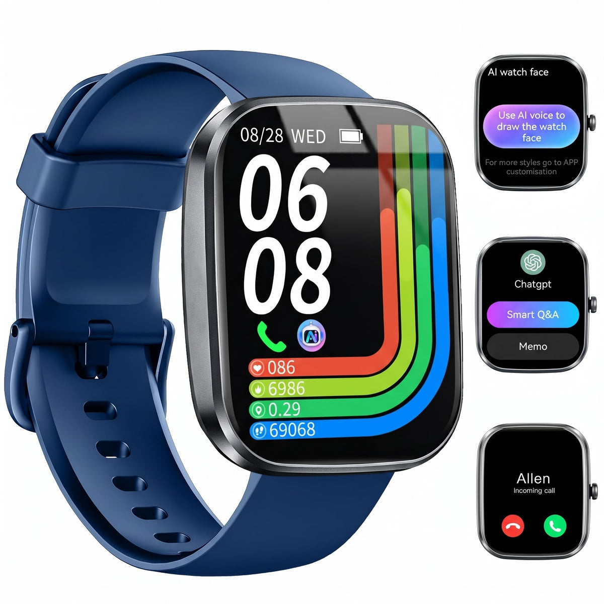 Motast Smart Watch, Fitness Tracker 1.69'' HD for Men Women, Step Counter