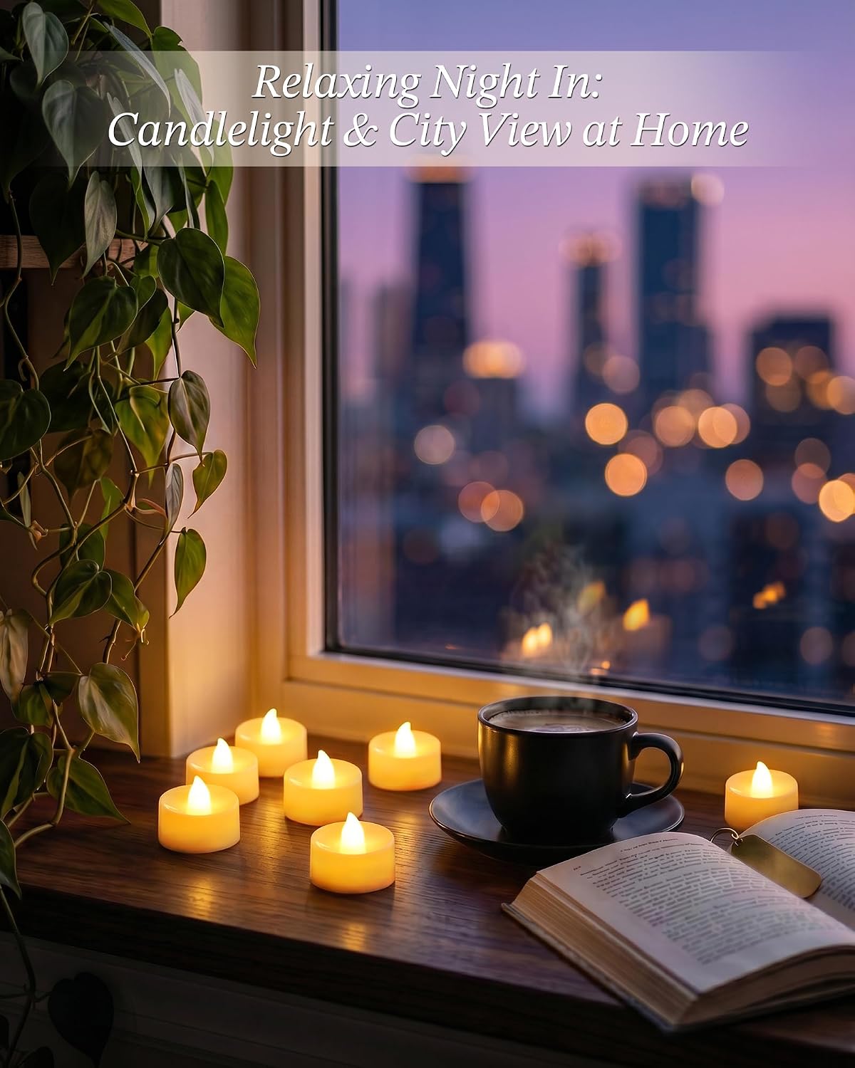 AMAGIC 100 Pack LED Flameless Candle Tea Lights Fake Electric Battery