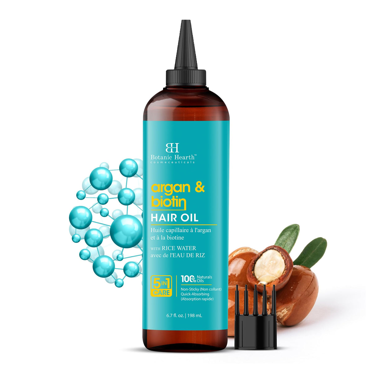 Botanic Hearth Argan & Biotin Hair Oil, 198 ml