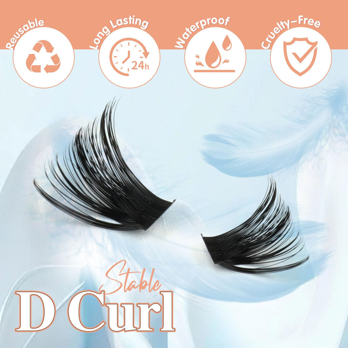 Sixstarhair Individual Eyelashes Kit Lash Clusters with Glue and Remover