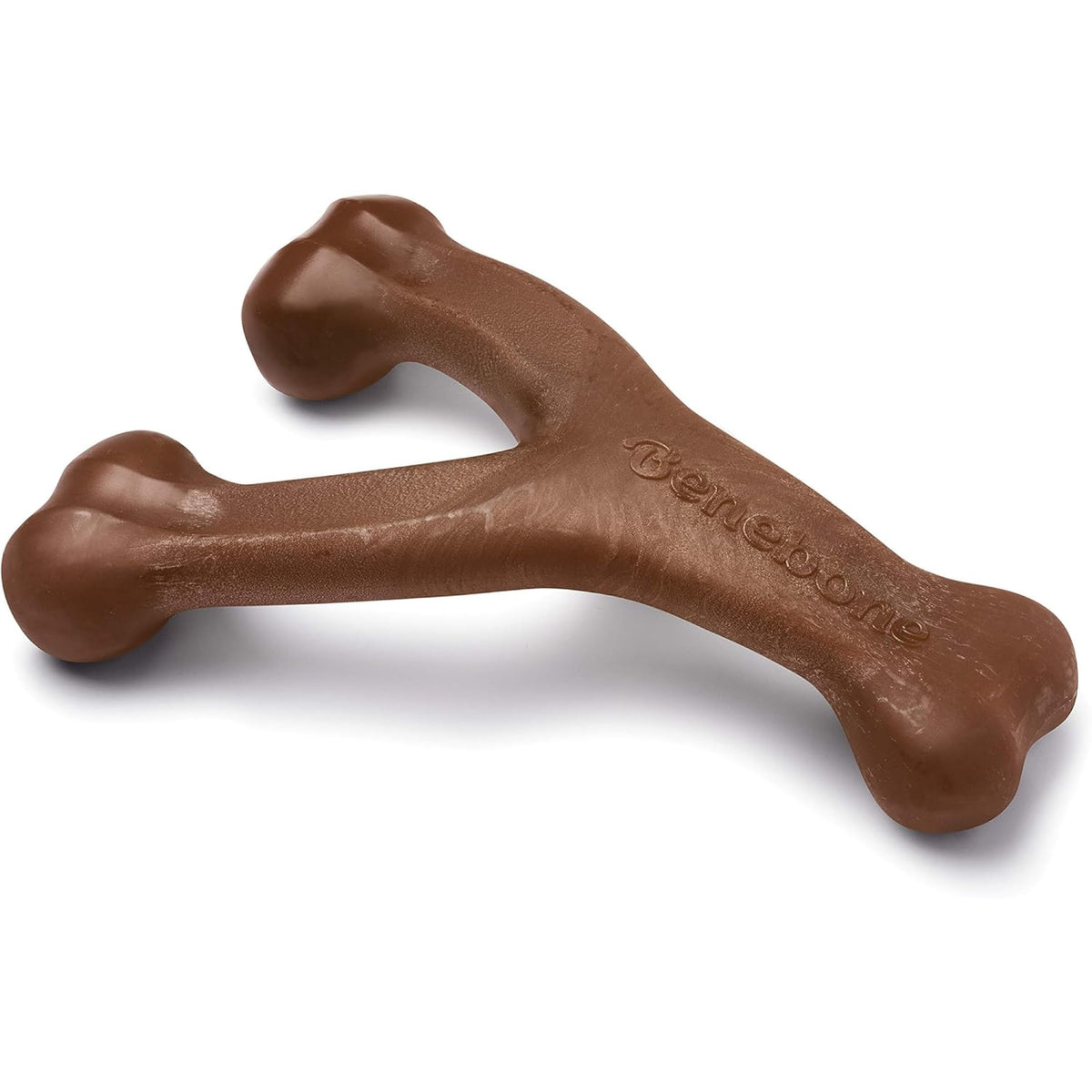 Benebone Wishbone Dog Chew Toy for Aggressive Chewers, Real Bacon, Medium