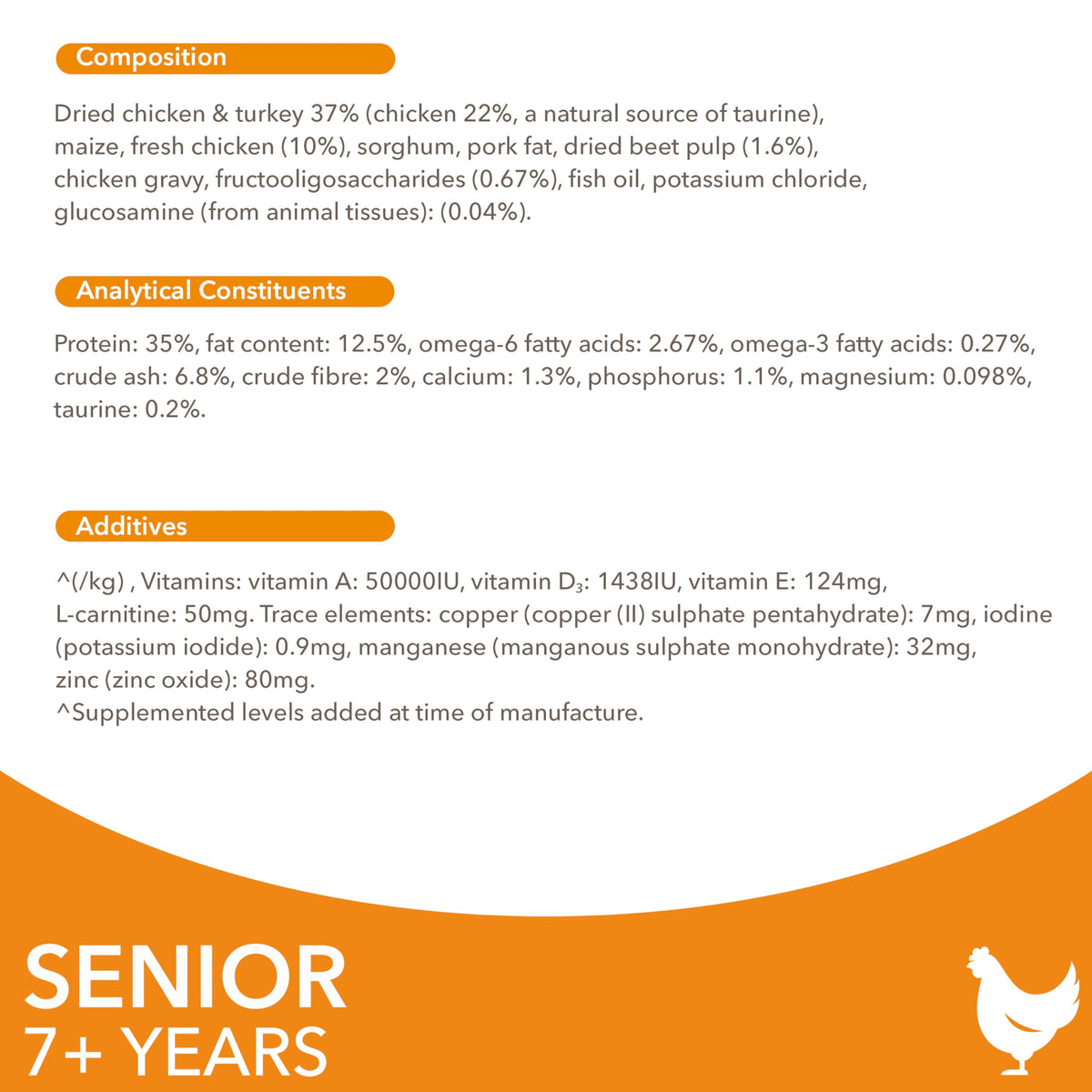 IAMS Senior Dry Cat Food Chicken 3kg