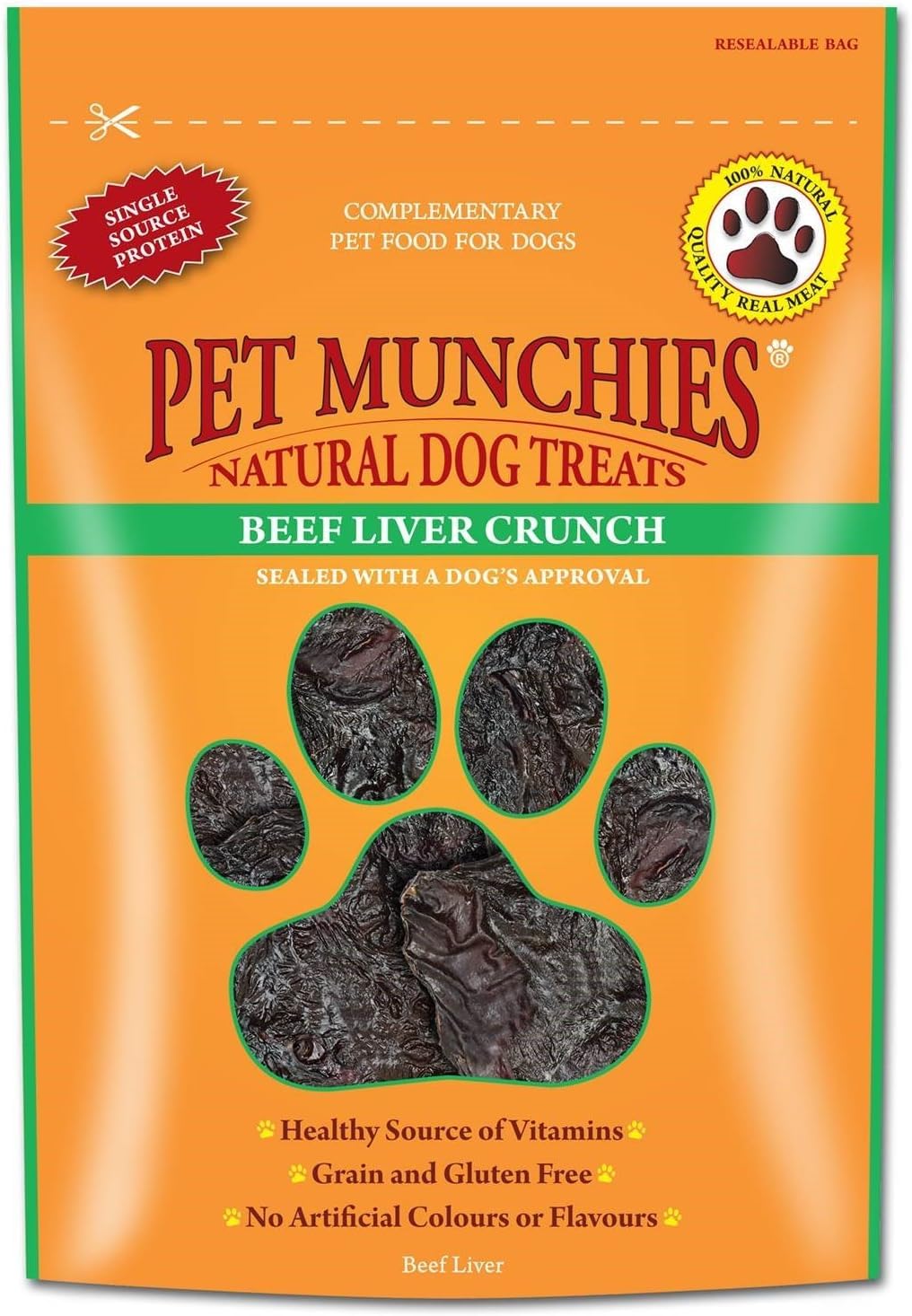 Pet Munchies Venison & Beef Liver Dog Training Treats, Grain Free Tasty Bites with Natural Real Meat, Low in Fat 50g