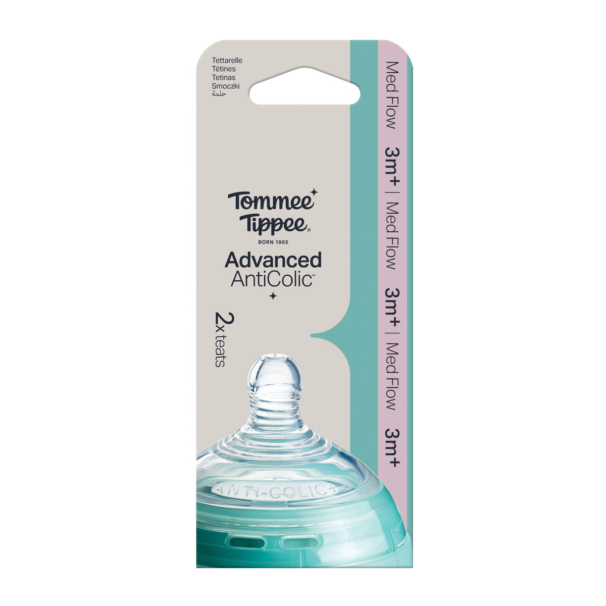 Tommee Tippee Advanced Anti-Colic Baby Bottle Teats Fast Flow 6m+