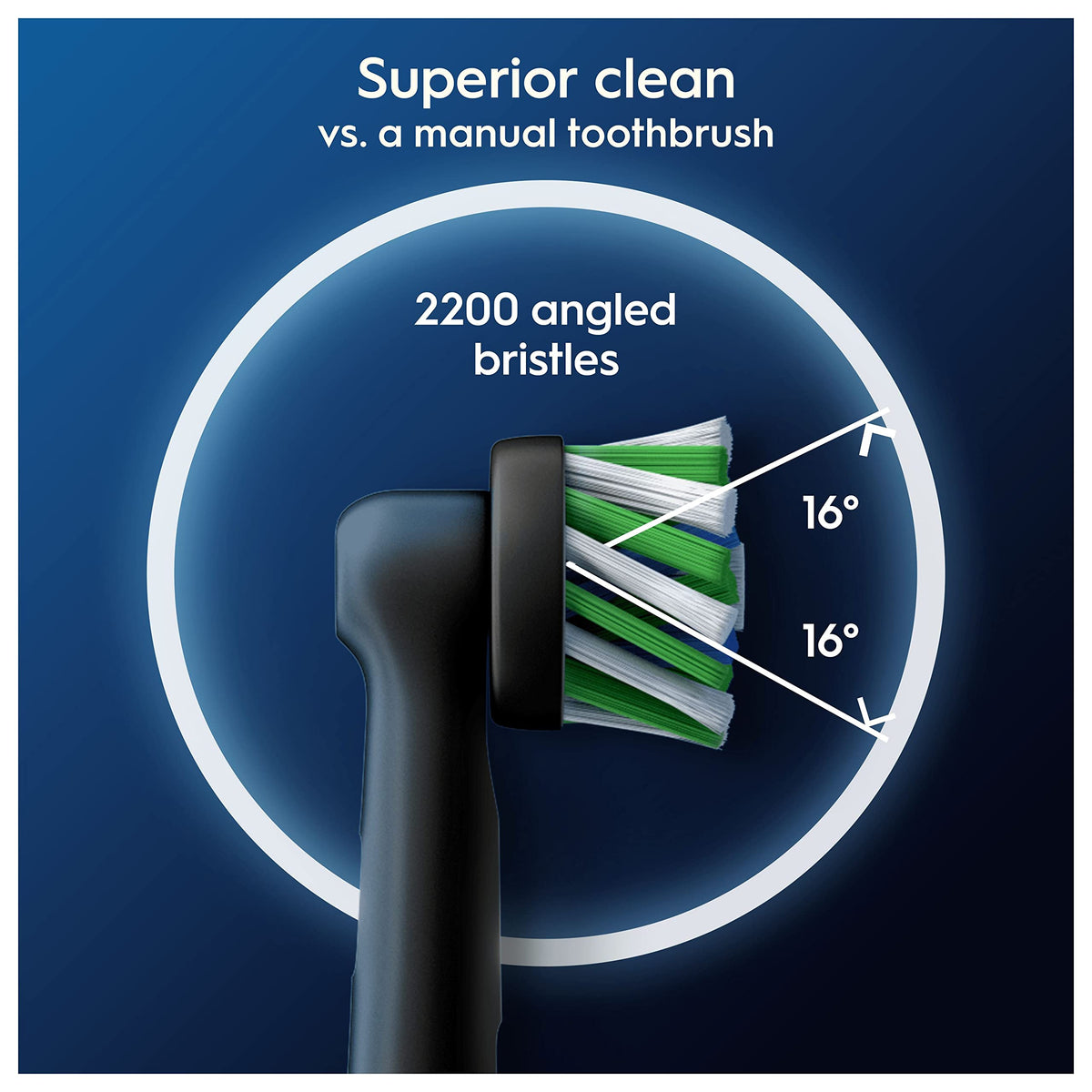 Oral-B Pro Cross Action Electric Toothbrush Heads, 4 Count, Black