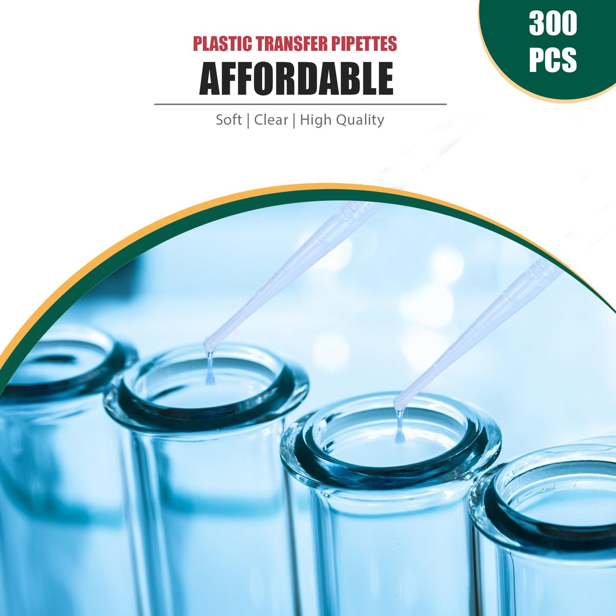 moveland 𝟭𝟬𝟬𝟬𝗣𝗰𝘀 𝟯𝗺𝗹 Dropper Pipettes- Plastic Transfer Pipette for Lab Science, Essential Oil, DIY Art, Medicine - Excellent Suction Without Leakage