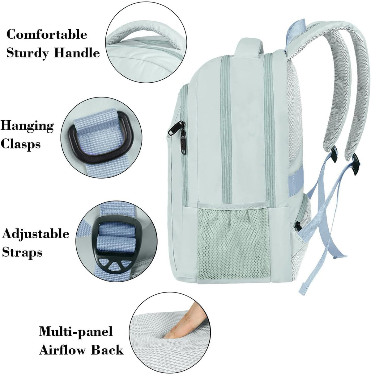 MATEIN Travel Laptop Backpack, Work Bag Laptop Bag, Rucksack for Men Work