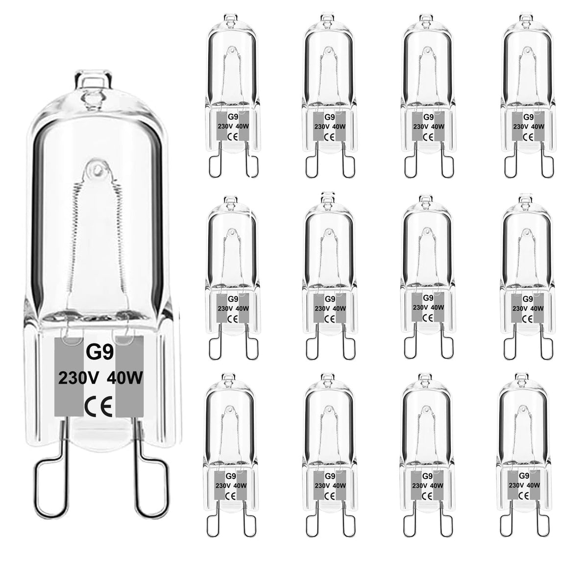 G9 Halogen Bulbs 33W, G9 Halogen Light Bulbs Warm White 2700K, Capsule Bulb Dimmable 230V for Ceiling Lights, Crystal Lamps, Chandeliers，Ovens, Microwave, Non Flicker,6 Pack
