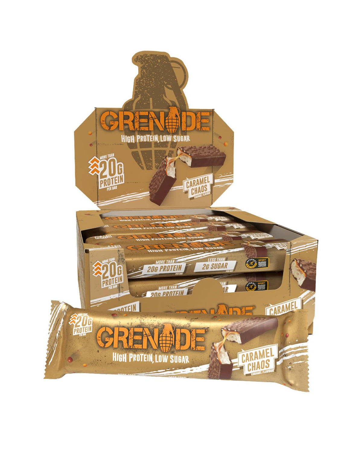 Grenade Chocolate Chip Salted Caramel Protein Bars, 12 x 60 g