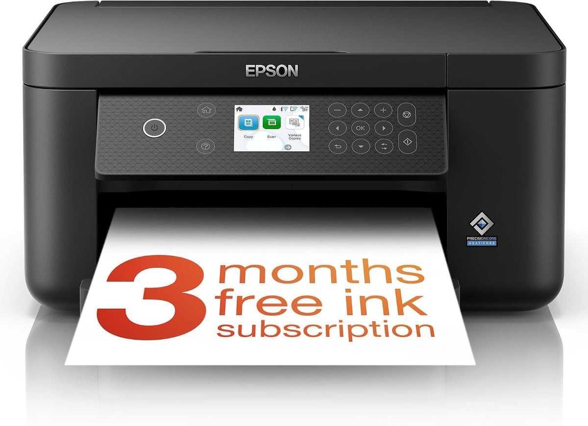 Epson Expression Home XP-5200 Precision Core 3-in-1 Ink Multifunction Printer, Scanner, Copier, WiFi, 1440dpi, Duplex, 2.4 Inch Display, DIN A4, incl. 3 Months Readyprint Flex Trial