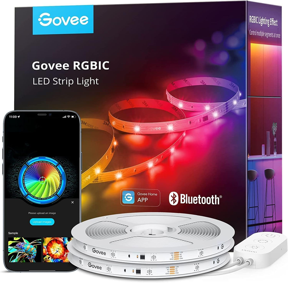 Govee LED Strip Light 5m, RGBIC Smart LED Strip Lights