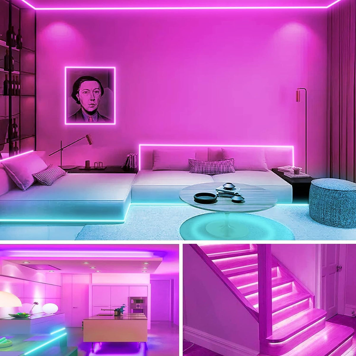 KSIPZE 20m LED Strip Lights, RGB LED Lights for Bedroom, APP Remote Control