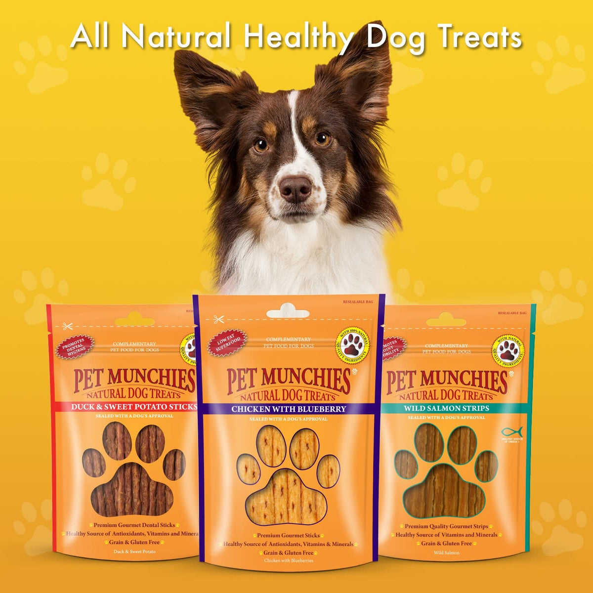 Pet Munchies Venison Strips Dog Treats, Premium Wheat Free Dog Chews with Natural Real Meat, Low in Fat and High in Protein 75g (Pack of 8)