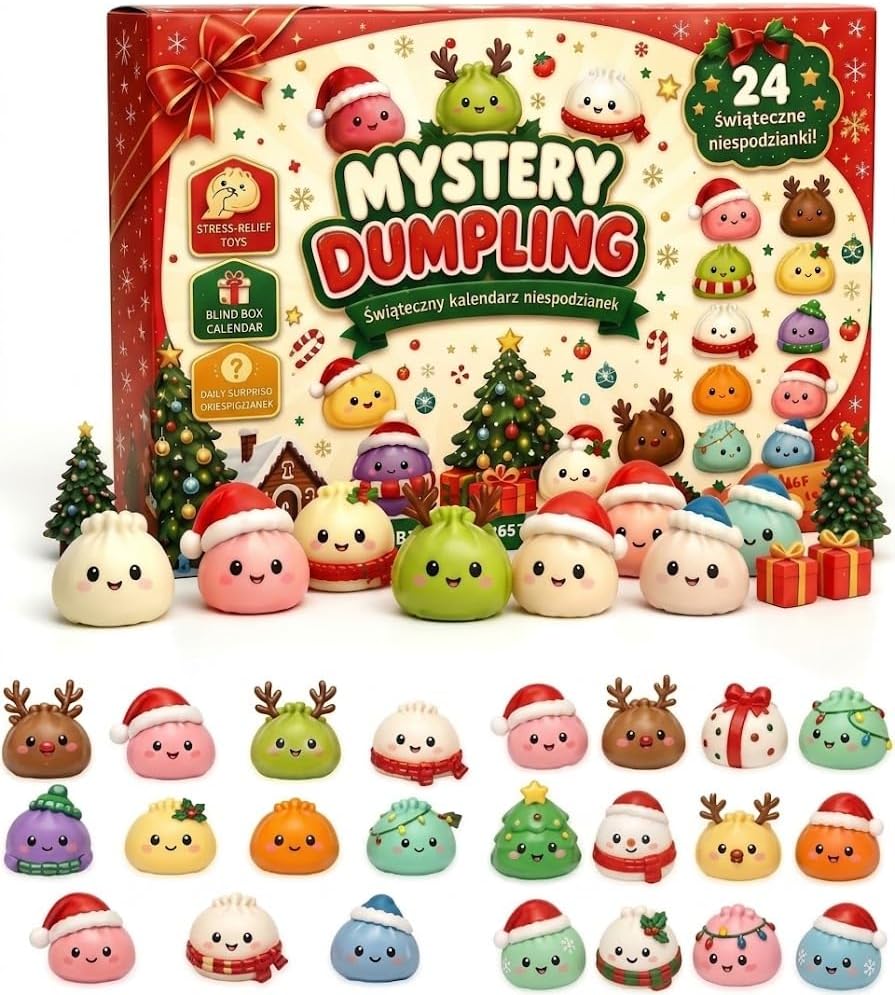 Squishy Advent Calendar 2026 With 24day Squishies Dumpling Christmas，B