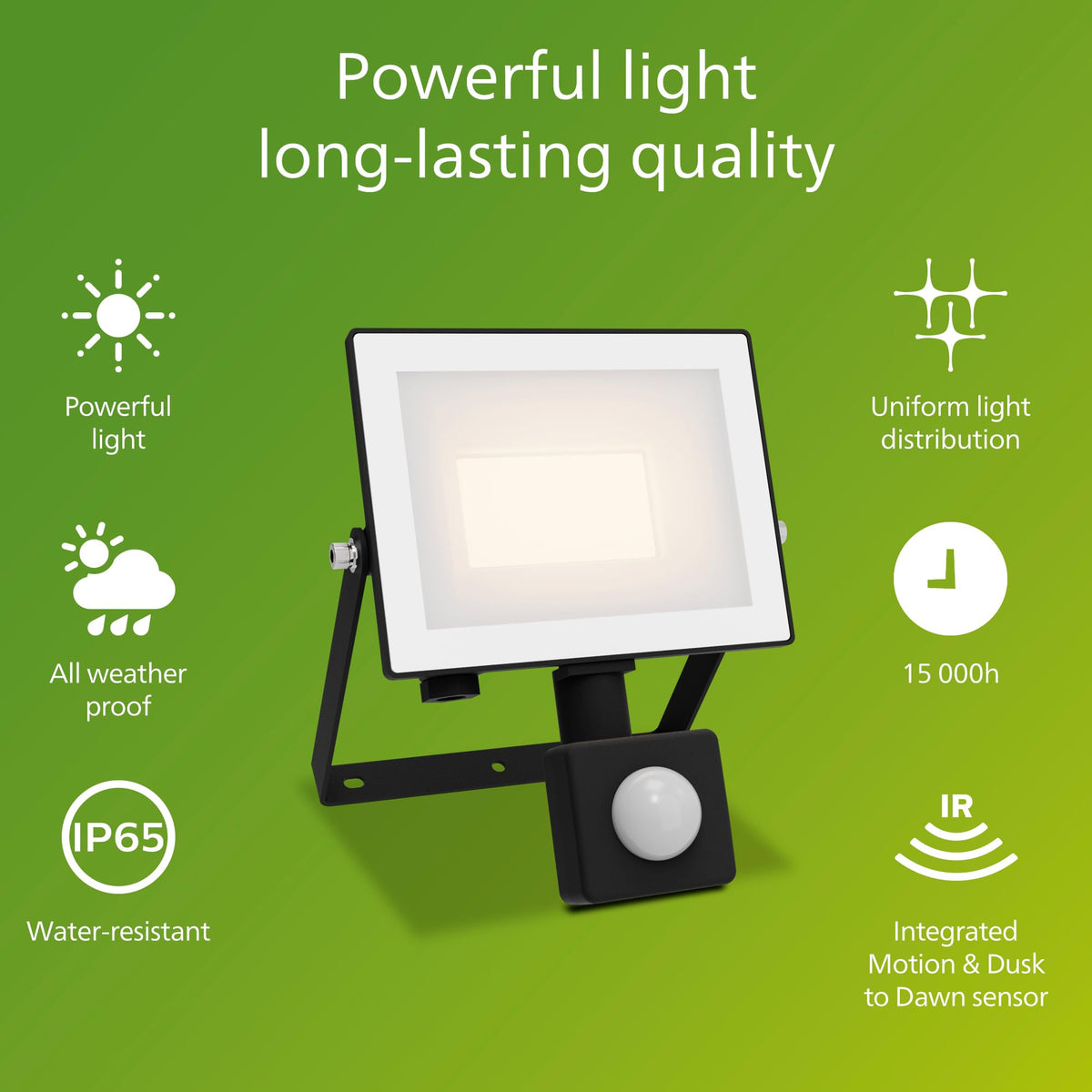Philips Lois Outdoor Floodlight, White, 10 W