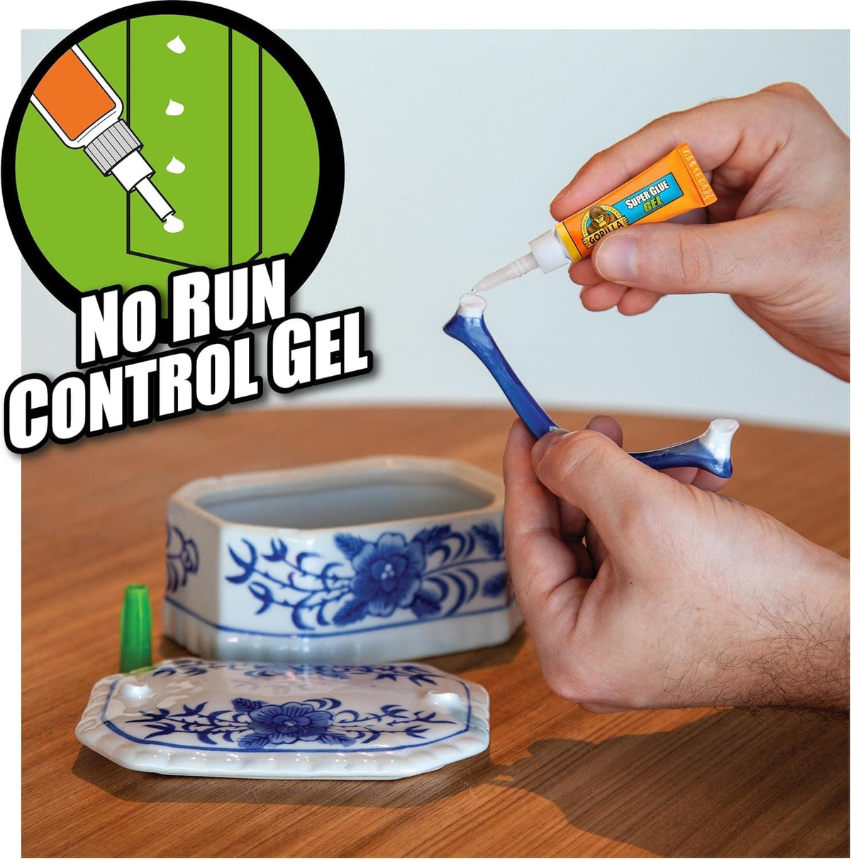 Gorilla Super Glue Gel, 3g (2 Pack) , All Purpose, Fast Setting, No Run Formula with Anti Clog Cap, Ideal for Metal, Ceramics, Leather & More