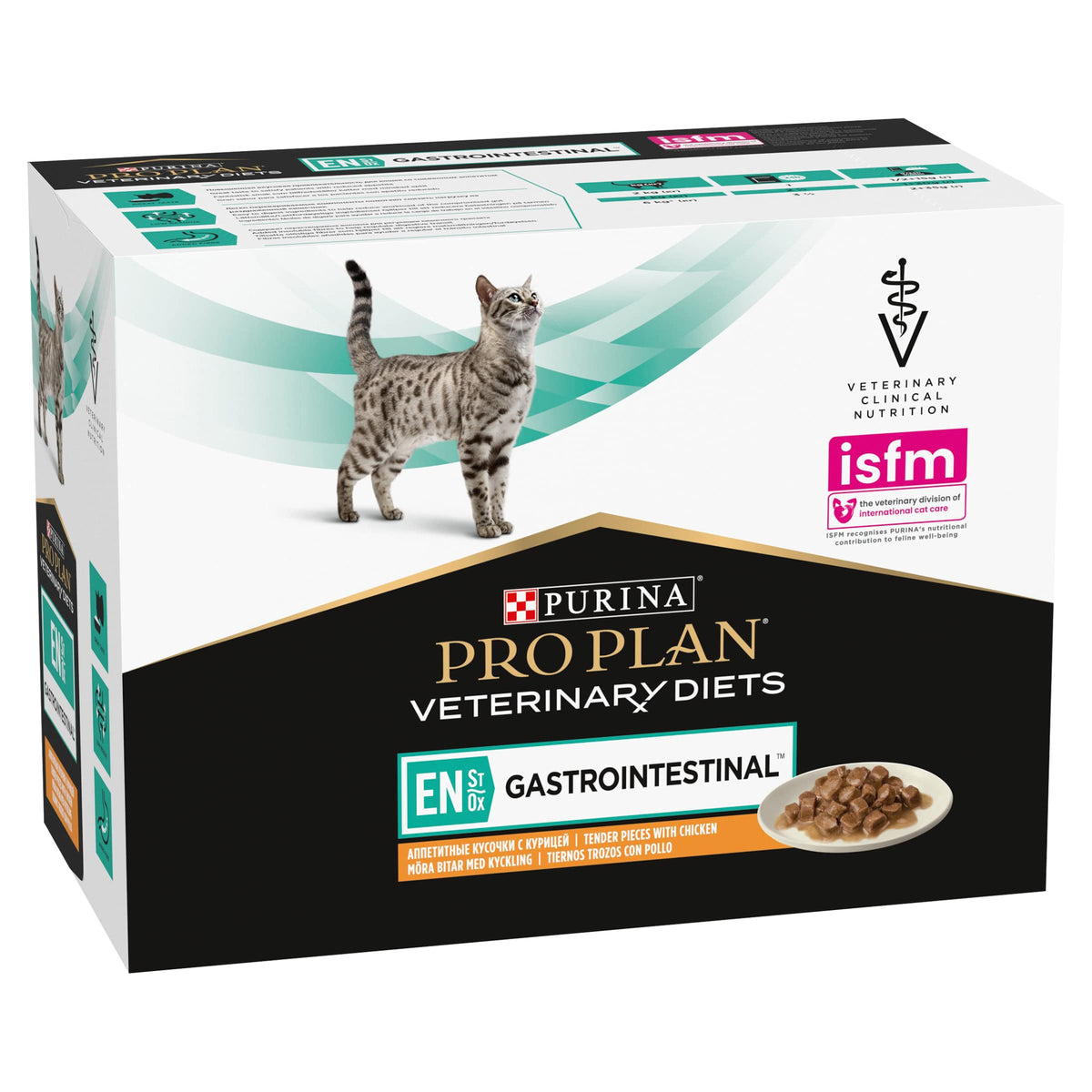 PRO PLAN VETERINARY DIETS UR Urinary Chicken Wet Cat Food 10x85g (Pack of 4)