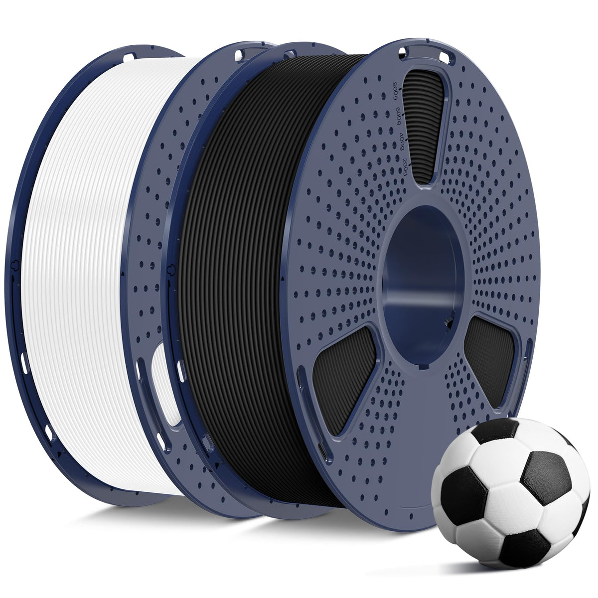 SUNLU Matte PLA 3D Printer Filament 1.75mm, Matte Black 1KG