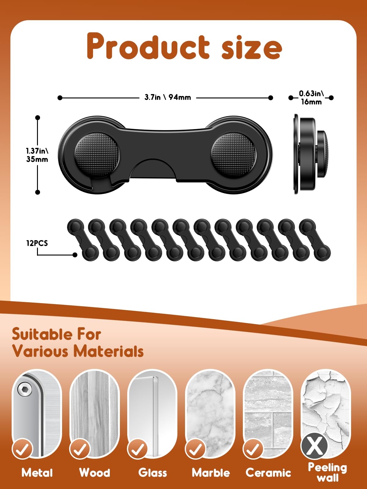 Cupboard Locks for Children 12 Pack - White