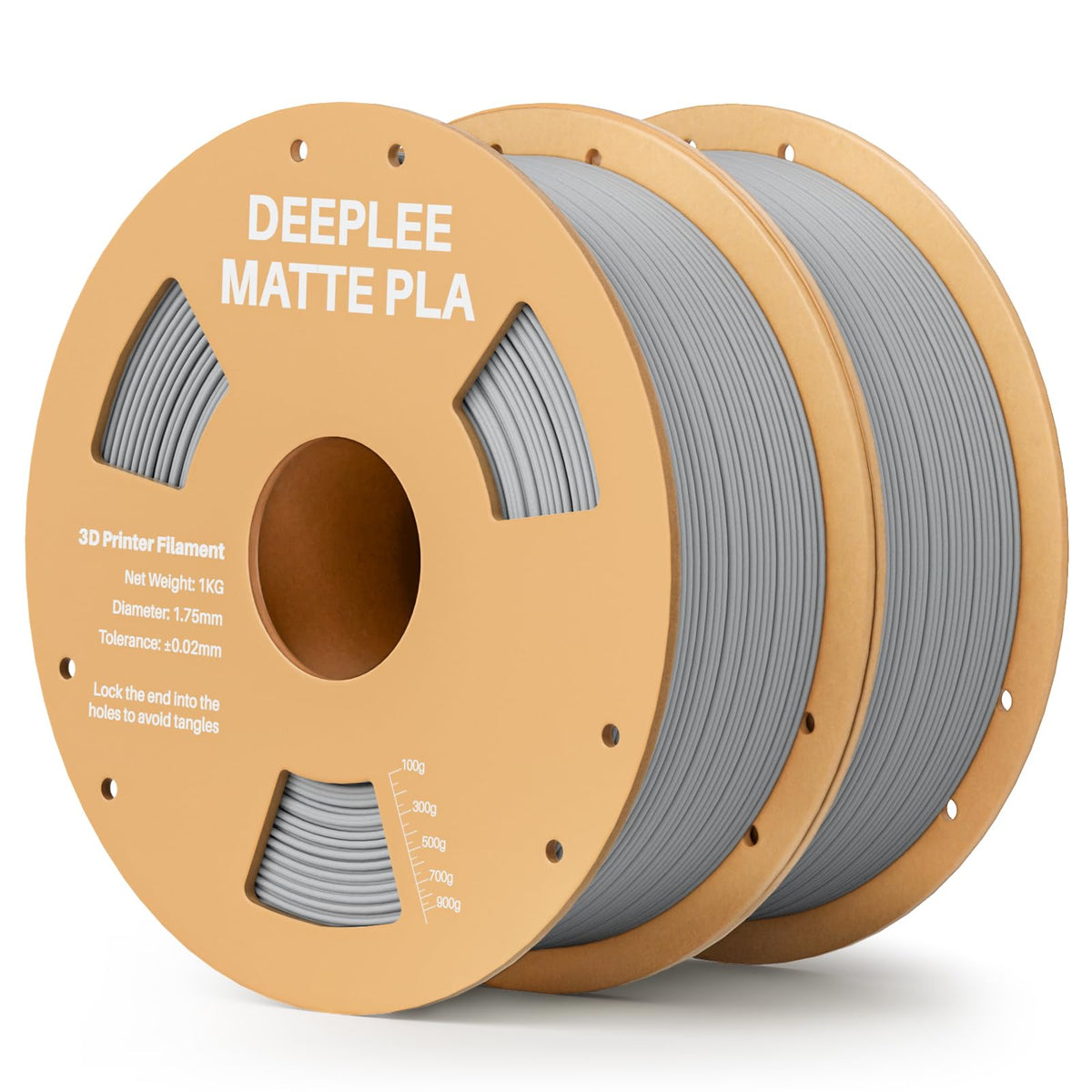 DEEPLEE Matte PLA Filament 1.75mm Matte White 1kg