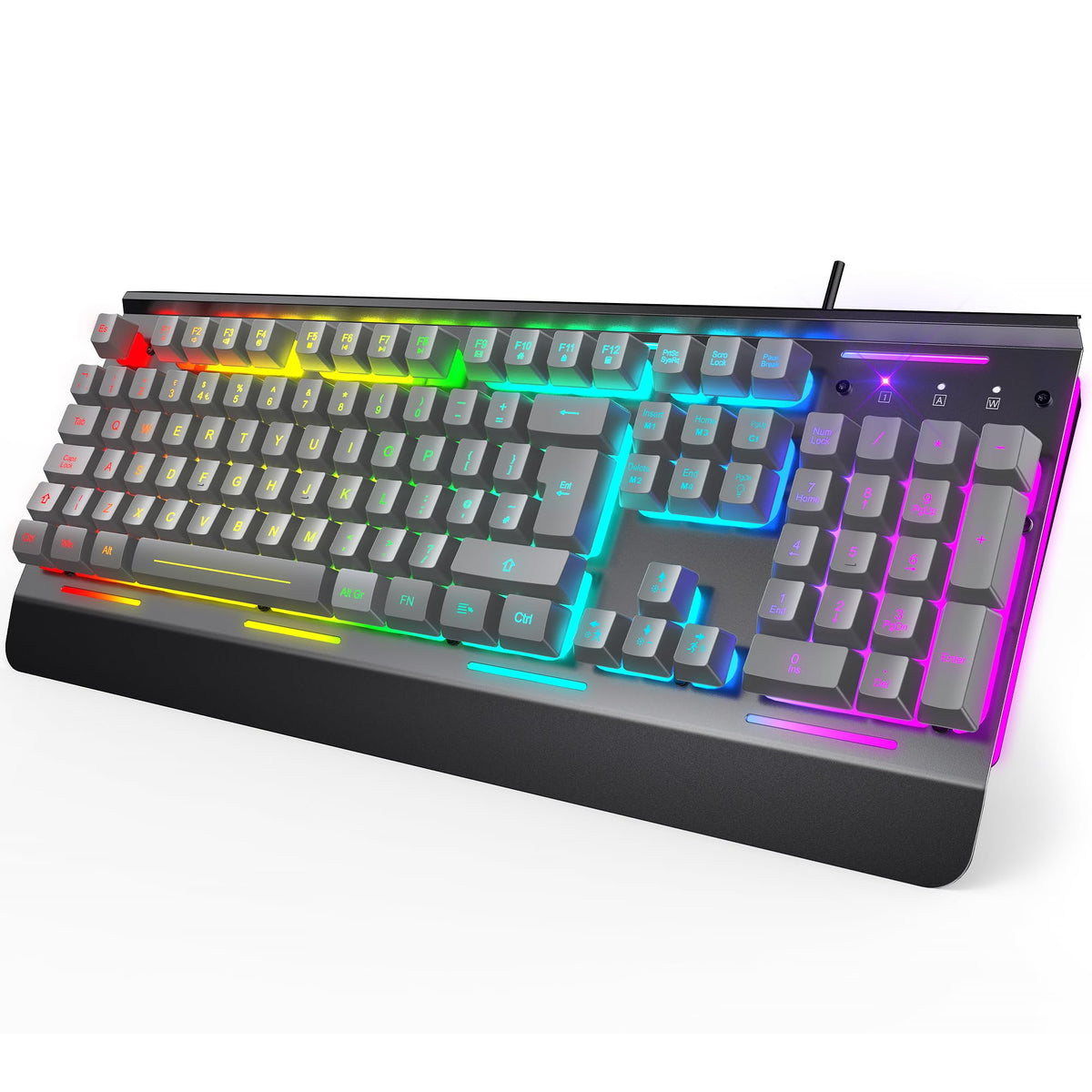 TECKNET RGB Gaming Keyboard UK Layout with 15-Zone RGB Illumination