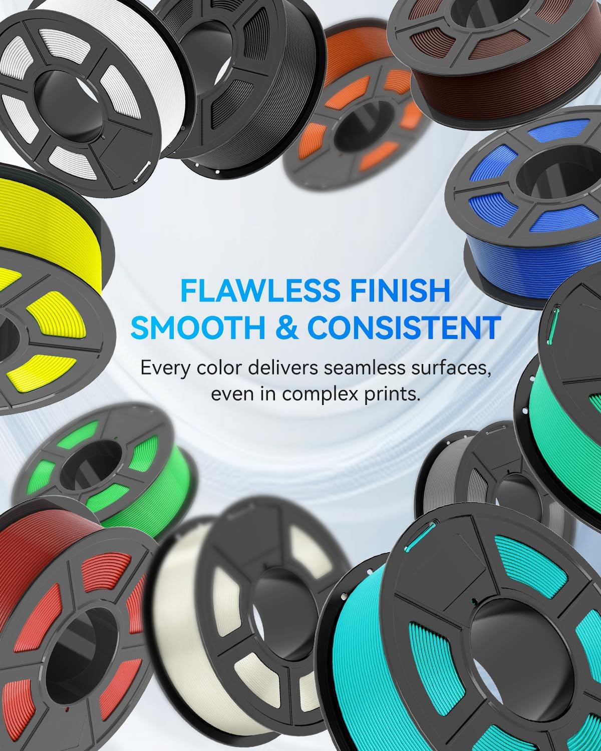 JAYO PLA+ 3D Printing Filament 1.75 mm, 1.1KG (2.4lbs) Spool Black