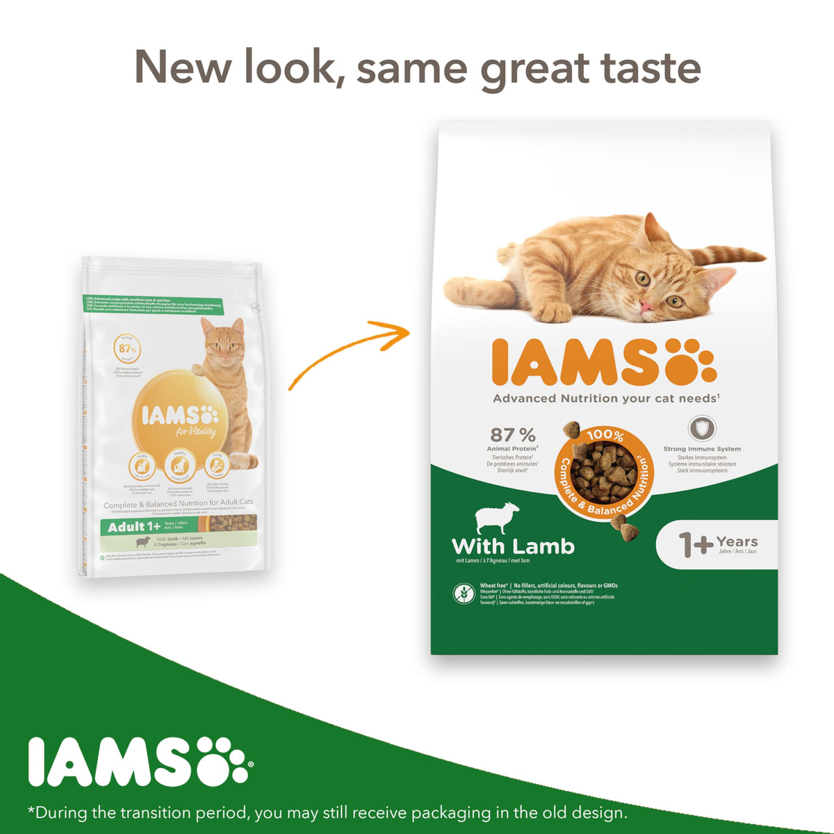IAMS Adult Complete Dry Cat Food Chicken 3kg - Supports Strong Immune System